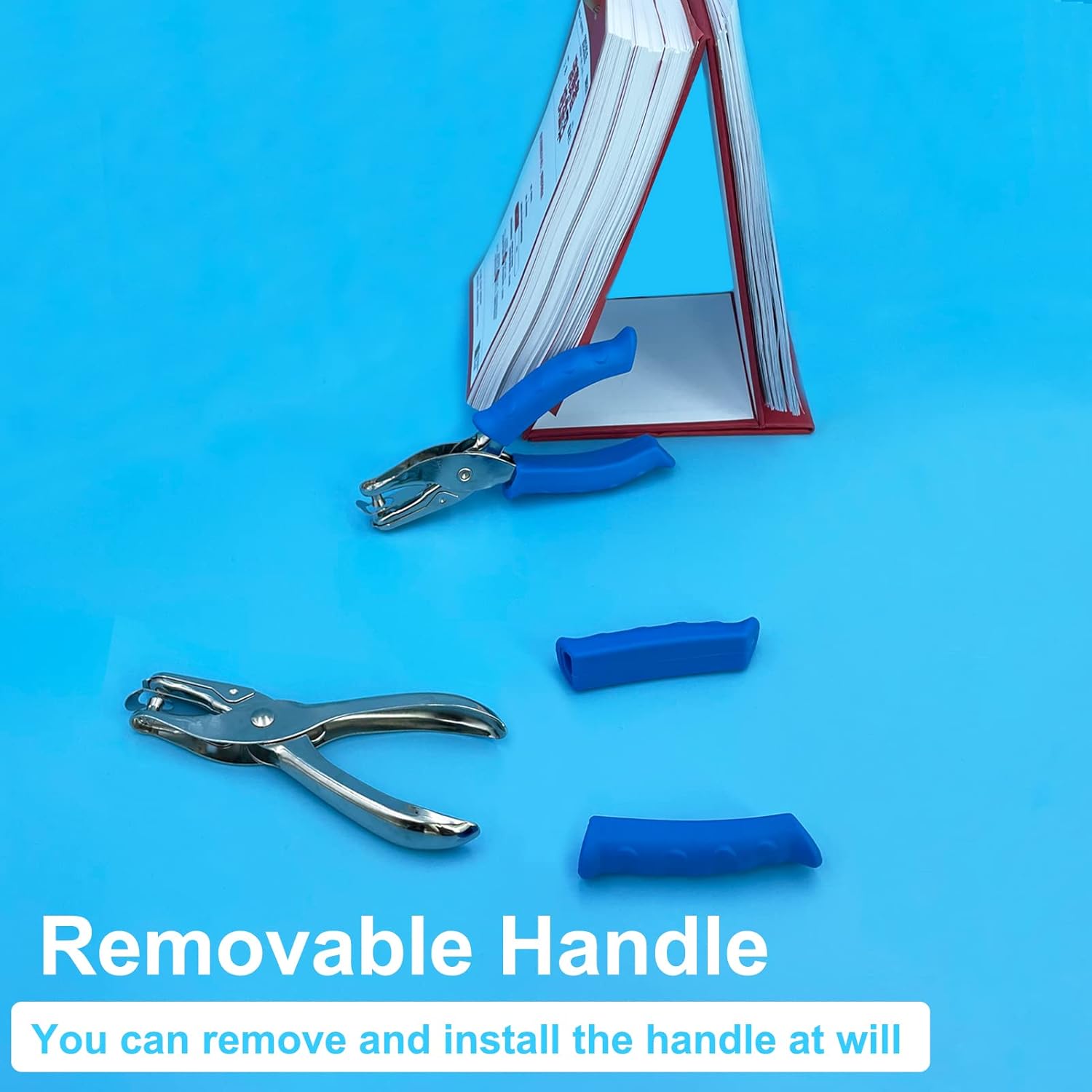 Single Hole Punch 1/4” Paper Hole Puncher for Crafts, One Hole Puncher + Snap Button Kit with Snaps Pliers, 240 Sets Plastic Snaps for Fabric - Image 5