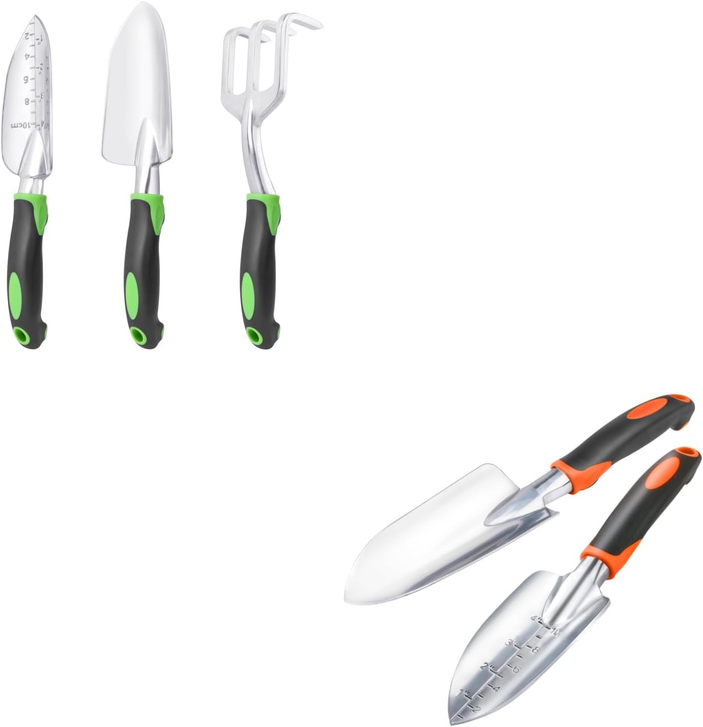 Garden Tools Set, 3 Pack Heavy Duty Gardening Tools Set + Garden Shovel Trowel Garden Tool Set, 2 Pack Heavy Duty Gardening Tools Set - Image 1