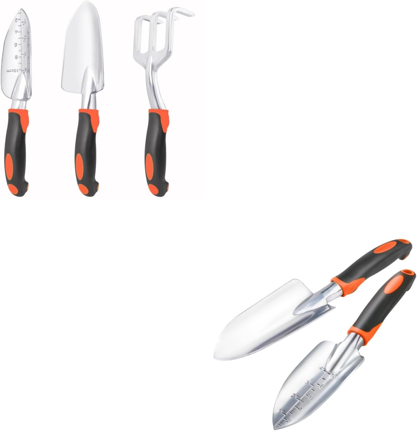 Garden Tools Set, 3 Pack Heavy Duty Gardening Tools Set + Garden Shovel Trowel Garden Tool Set, 2 Pack Heavy Duty Gardening Tools Set - Image 1