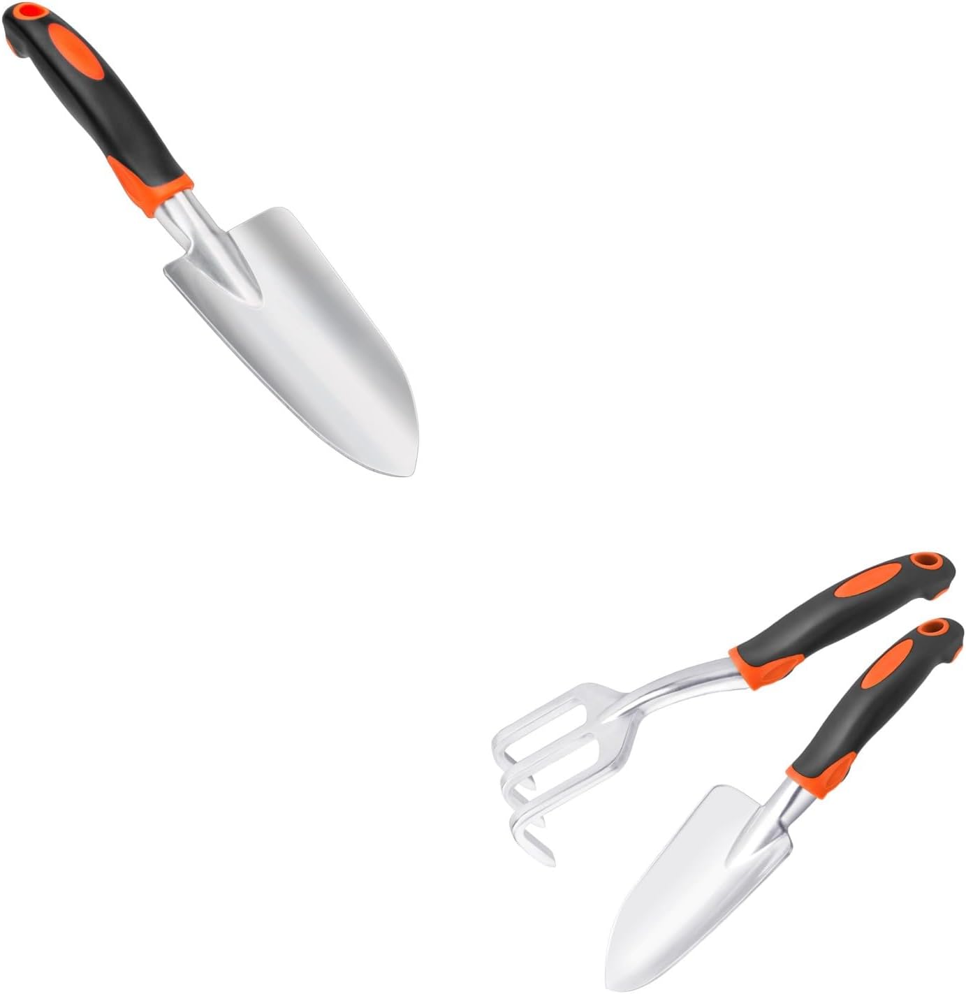Garden Shovel Garden Hand Trowel, Heavy Duty Hand Shovel with Ergonomic Handle + Garden Tool Set, 2 Pack Heavy Duty Gardening Tools Set - Image 1