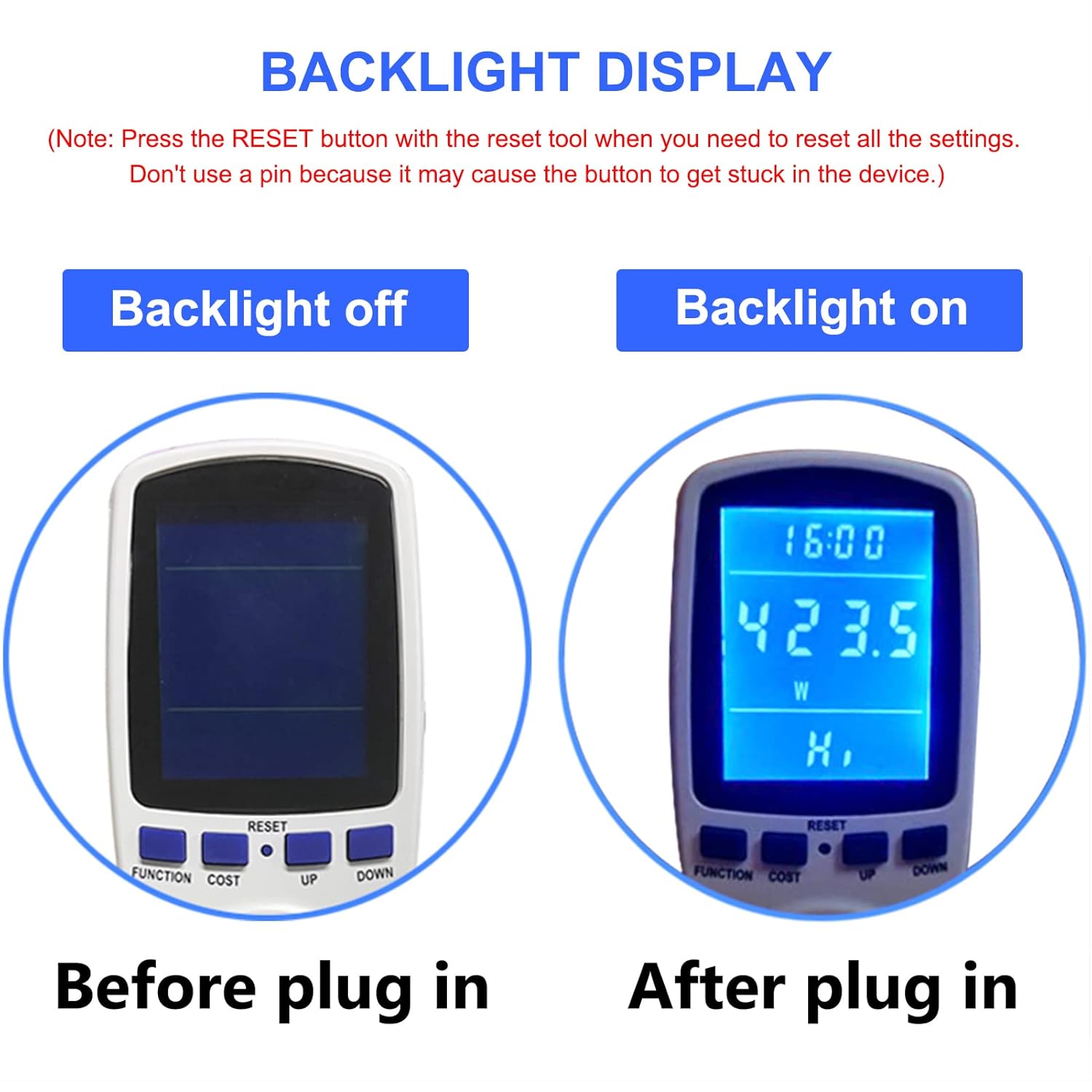 Upgraded Watt Power Meter Plug Home Electrical Usage Monitor Consumption + 6 Pack Magnetic Staple Remover Tools, Professional Stapler Removers - Image 4