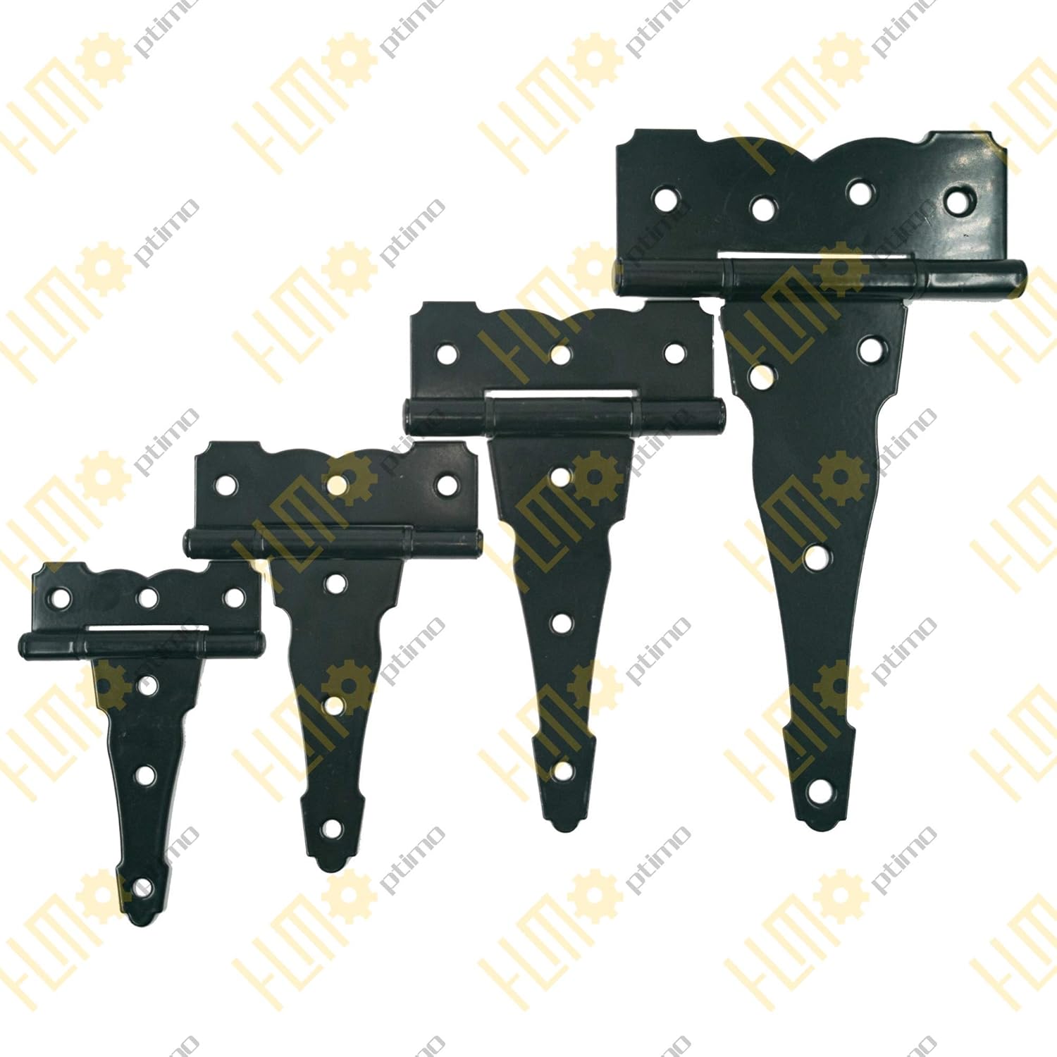 4 inch Strap Hinges - Heavy Duty, Rustproof, Classic Antique Shed Door Hinges (6, 4 inch) - Image 6