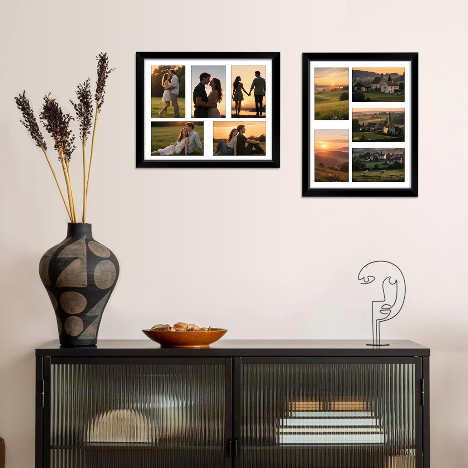 White 8x10 Picture Frame&11x14 Picture Frames Collage Wall Decor, Display 5 Pcs 4x6 Photos with Mat or 1 Pack 11x14 Poster without Mat, 4x6 Multiple Picture Frames, Family Collage Pi - Image 6