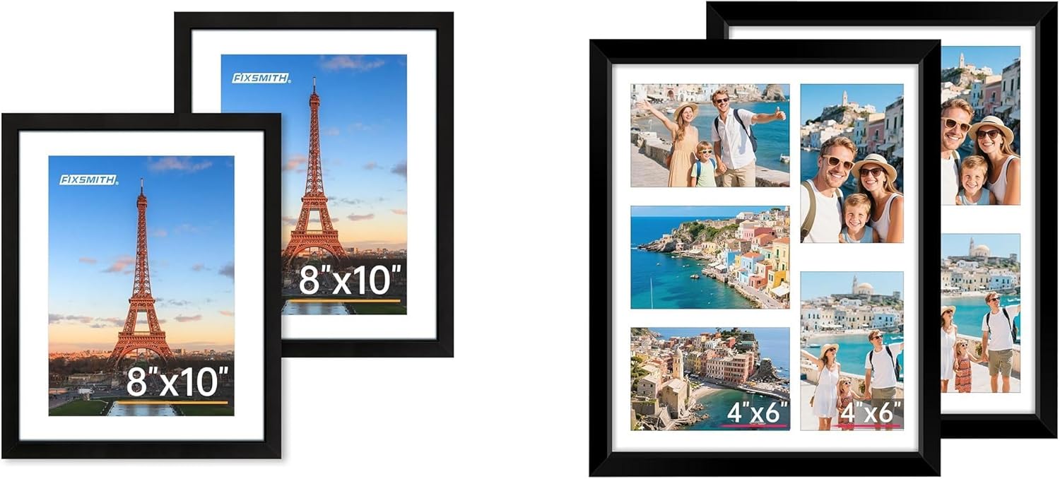 8x10 Picture Frame Set of 2 & 11x14 Picture Frames Collage Wall Decor - Image 1