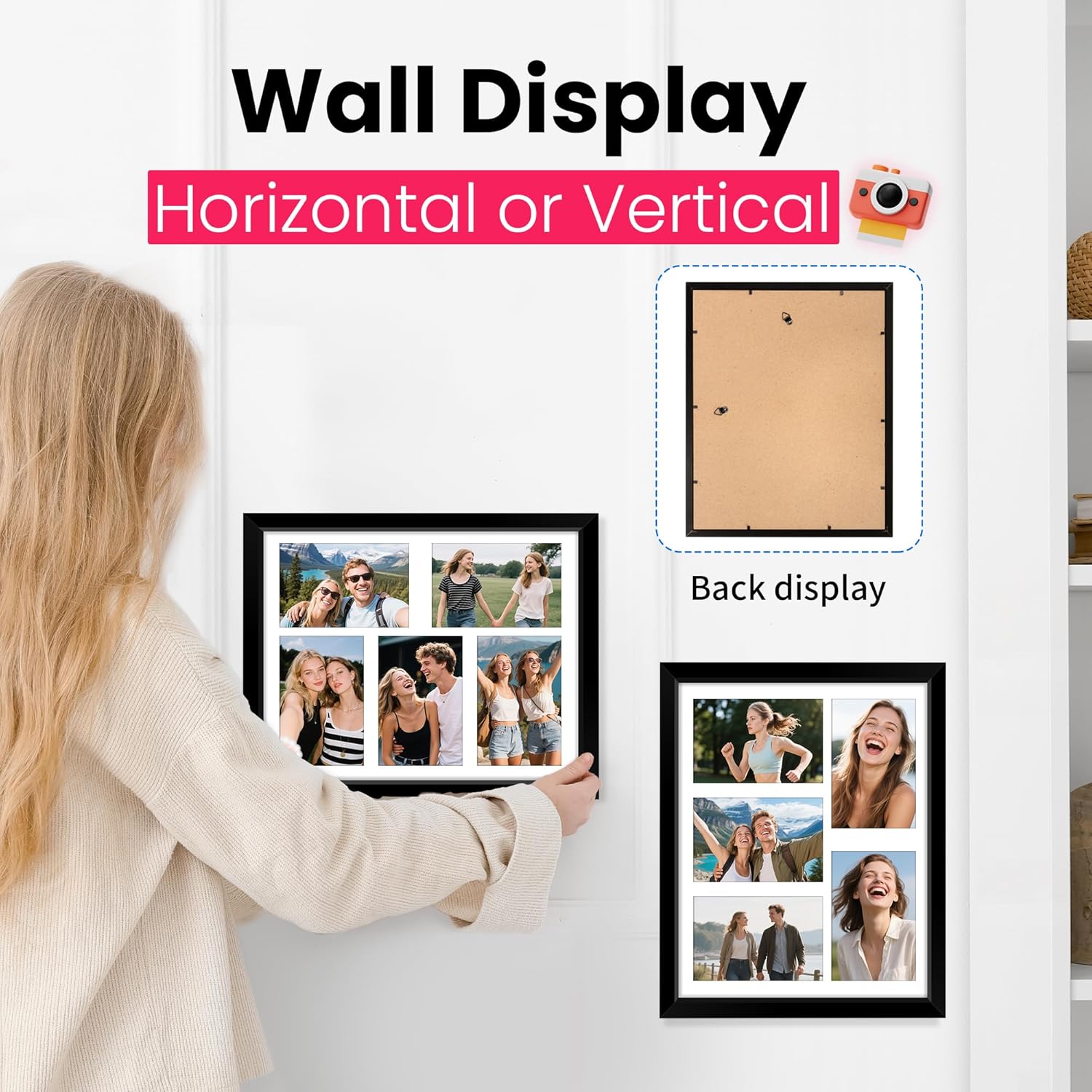 8x10 Picture Frame Set of 2 & 11x14 Picture Frames Collage Wall Decor - Image 5