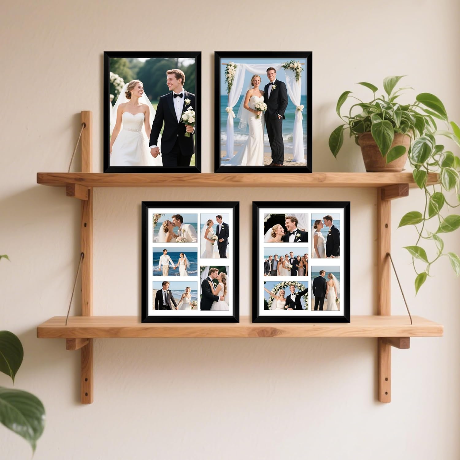 8x10 Picture Frame Set of 2 & 11x14 Picture Frames Collage Wall Decor - Image 7