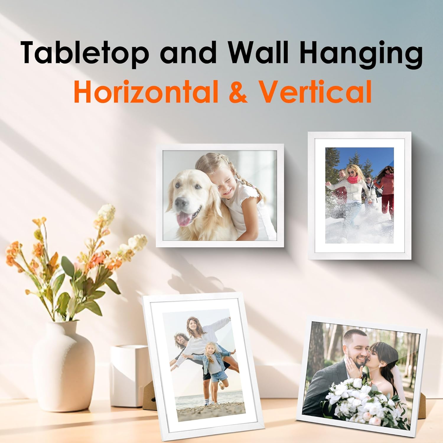 8x10 Picture Frame Set of 2 & White 8x10 Picture Frame Set of 2 - Image 3