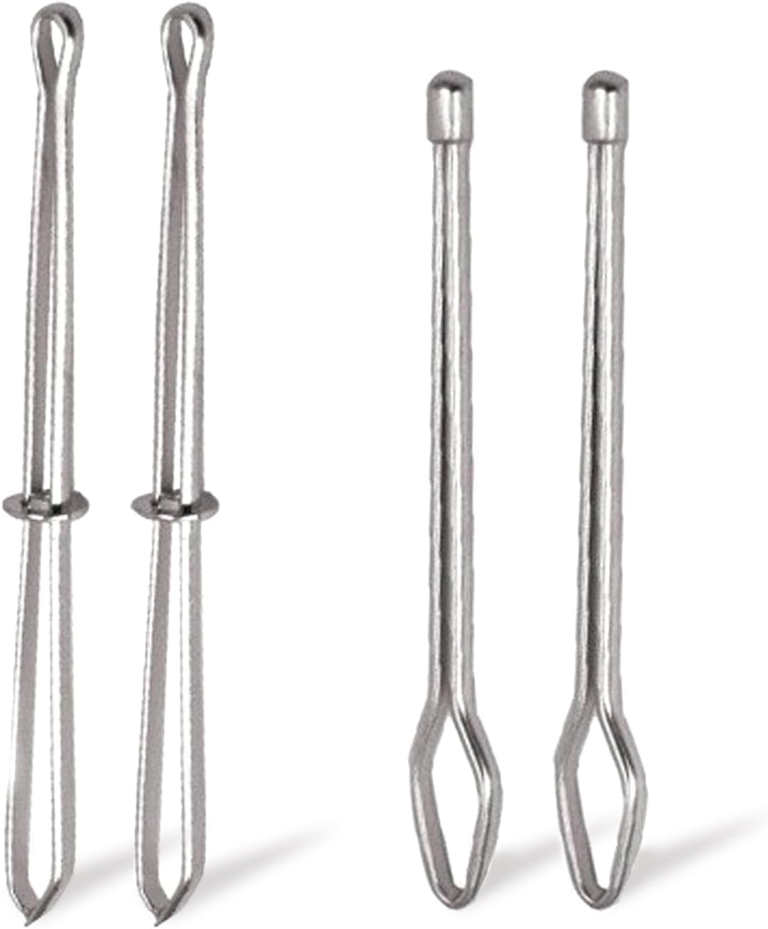 4 Pcs Bodkin Drawstring Threaders,Metal Drawstring Threader Tweezers Easy Quick Insert Drawstring DIY Rope Threader Clip Bodkin Sewing Tool for Sweatpants,Hoodies,Swim Trunks - Image 1