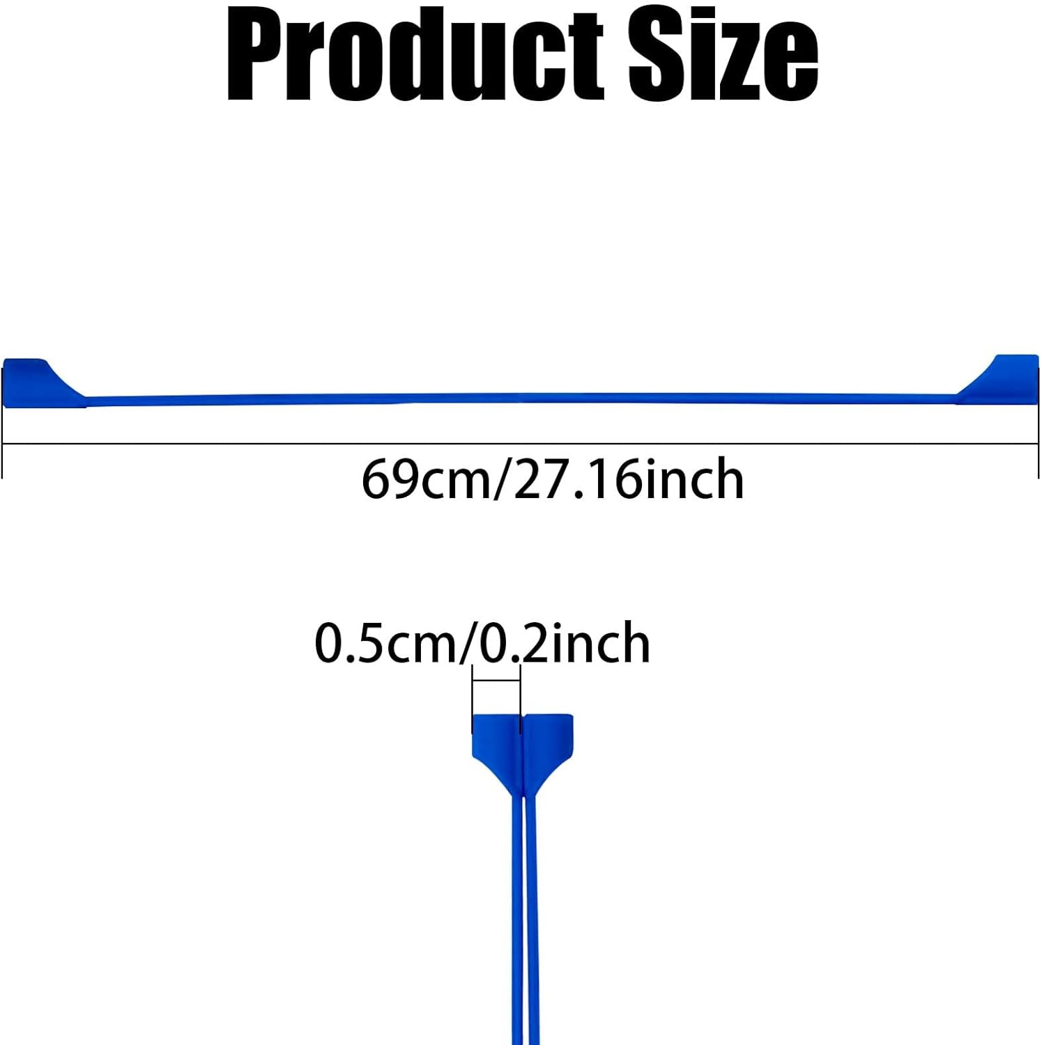 Airpod Strap,Magnetic Anti-Lost Air Pod Neck Strap Lanyard for AirPods 4/3/2/1,AirPod Pro 2/1 Soft Silicone Airpods Accessories Holder Strap for Running,Fitness,Dancing(White/Blue/Black) - Image 2