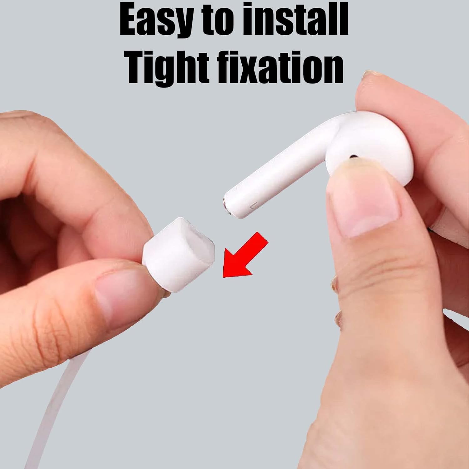 Airpod Strap,Magnetic Anti-Lost Air Pod Neck Strap Lanyard for AirPods 4/3/2/1,AirPod Pro 2/1 Soft Silicone Airpods Accessories Holder Strap for Running,Fitness,Dancing(White/Blue/Black) - Image 3