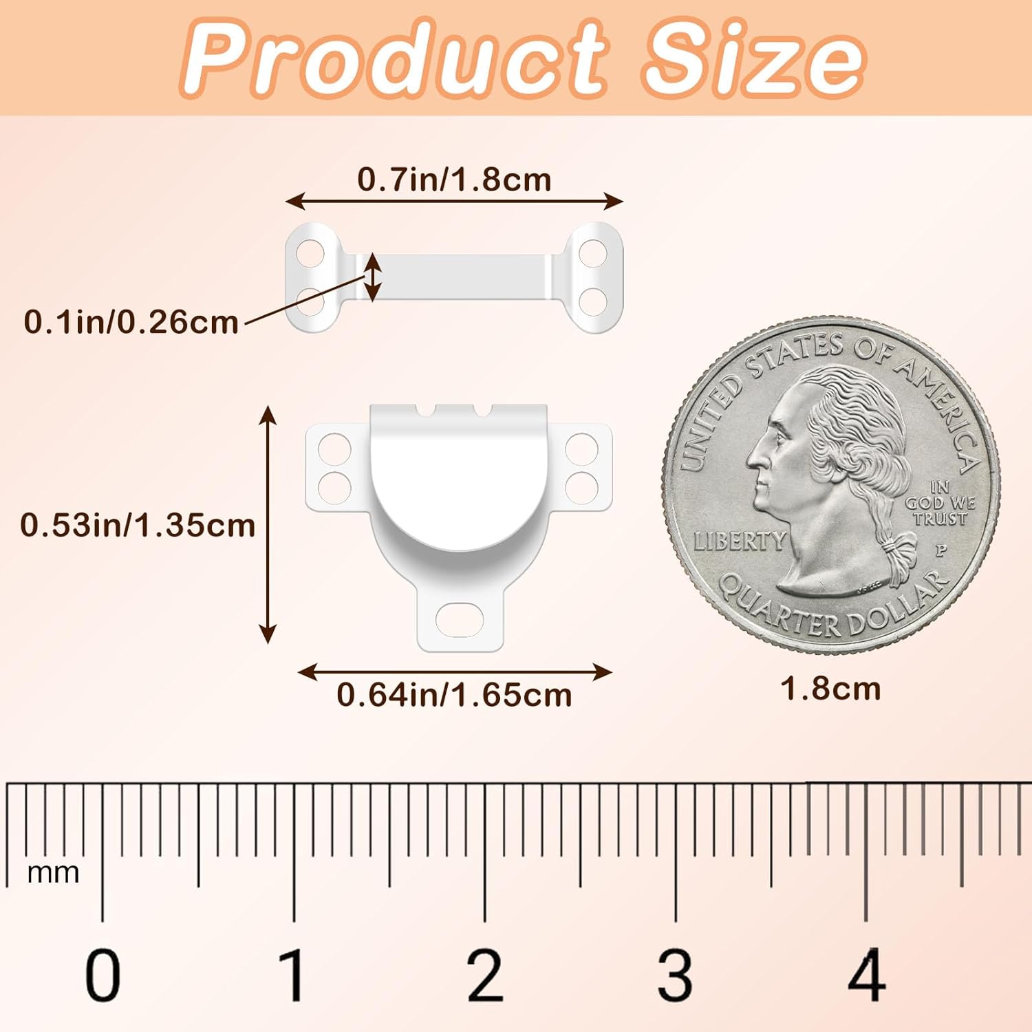 25 Set Hooks and Eye for Sewing,Invisible Silvery Sewing Clasp and Snaps Fasteners Kit Sew-On Hook and Eye Closures for Clothing,Bra,Pants Waist,Jeans,DIY Craft Hooks Replacement/Repair - Image 2