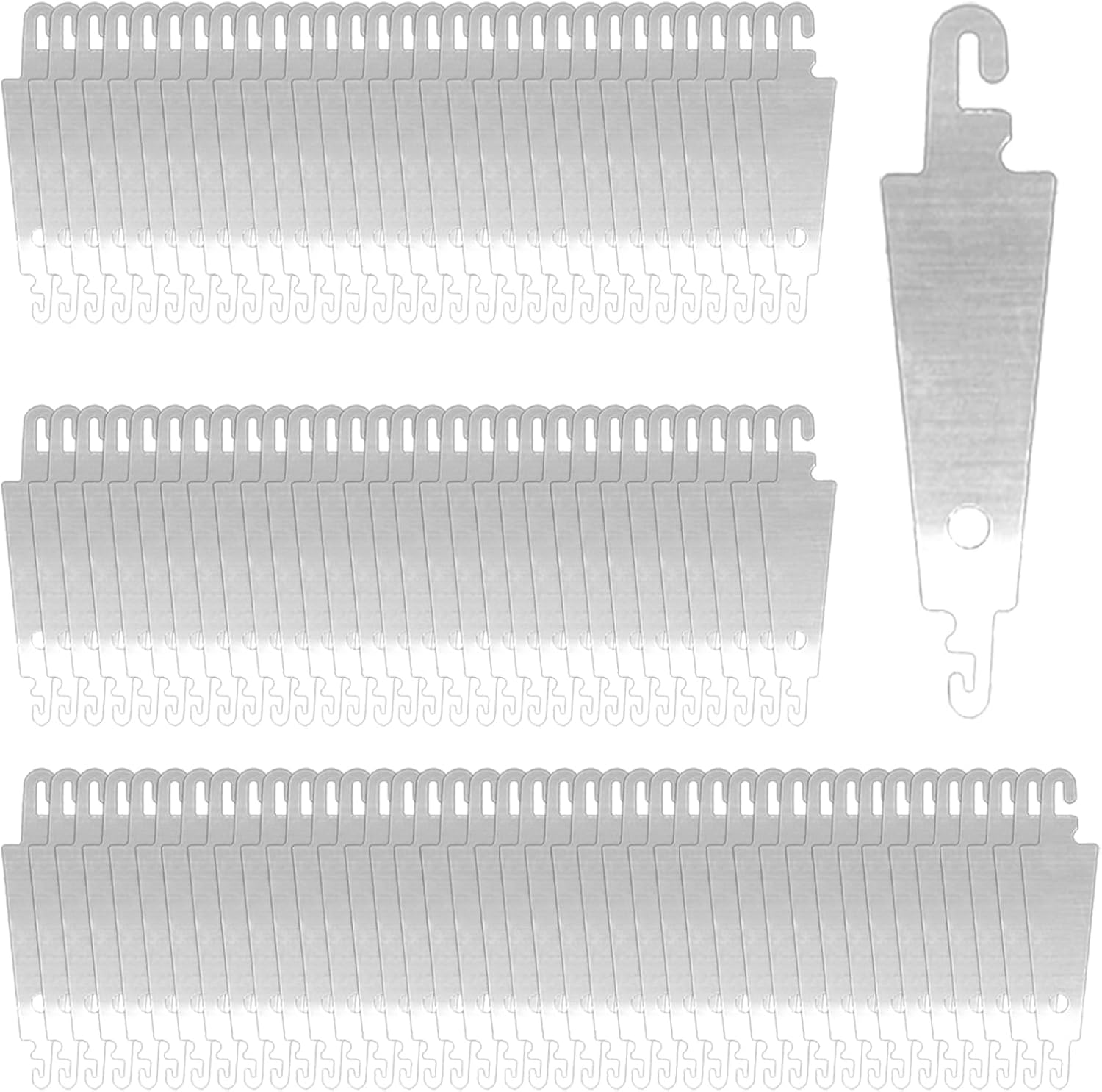 100 Pcs Stainless Steel Needle Threaders,Needle Threader for Hand Sewing Needle Threader Tool for Small and Large Eye Needle Sewing Needle Threader for Cross Stitch Embroidery Craft Knitting - Image 1
