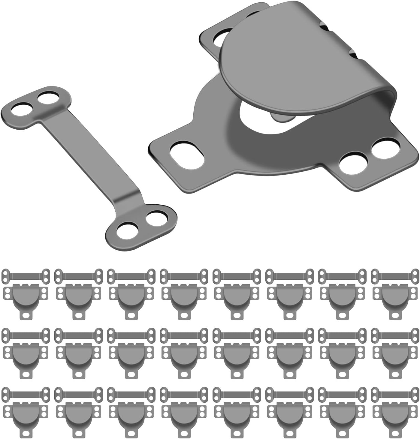 Hook and Eye Closures for Clothing,25 Set Hooks and Eye for Sewing,Clothing,Bra,Pants Waist,Jeans,DIY Craft Sewing Clasp and Snaps Fasteners Kit Hooks Replacement/Repair(Black) - Image 1
