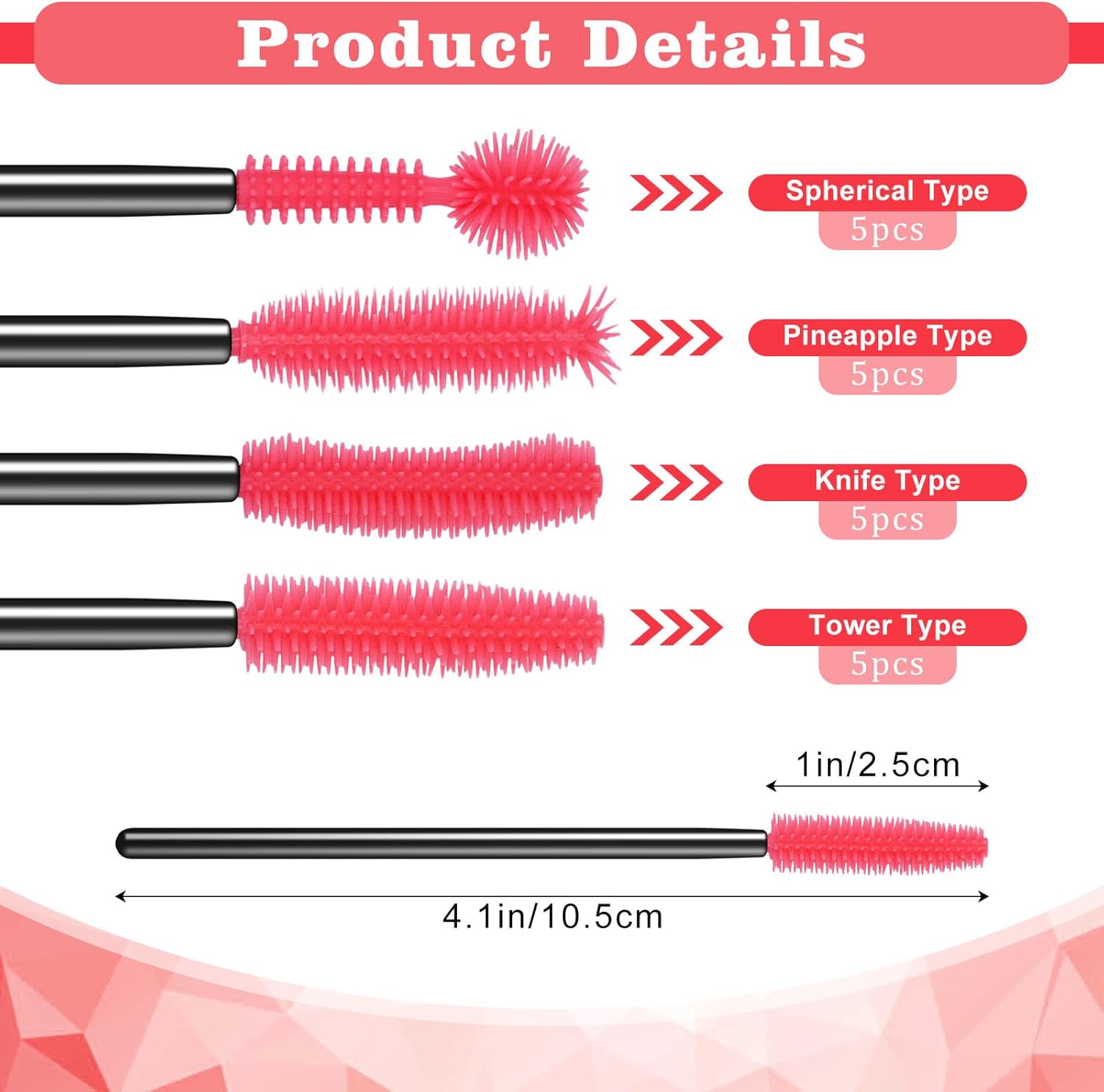 20Pcs Sewing Machine Cleaning Brushes,4 Different Type Reusable Silicone Long Handle Dense Bristles Cleaning Tools for Sewing Machine Internal and Spool Area Machine Parts/Crevice/Dust Clean - Image 2