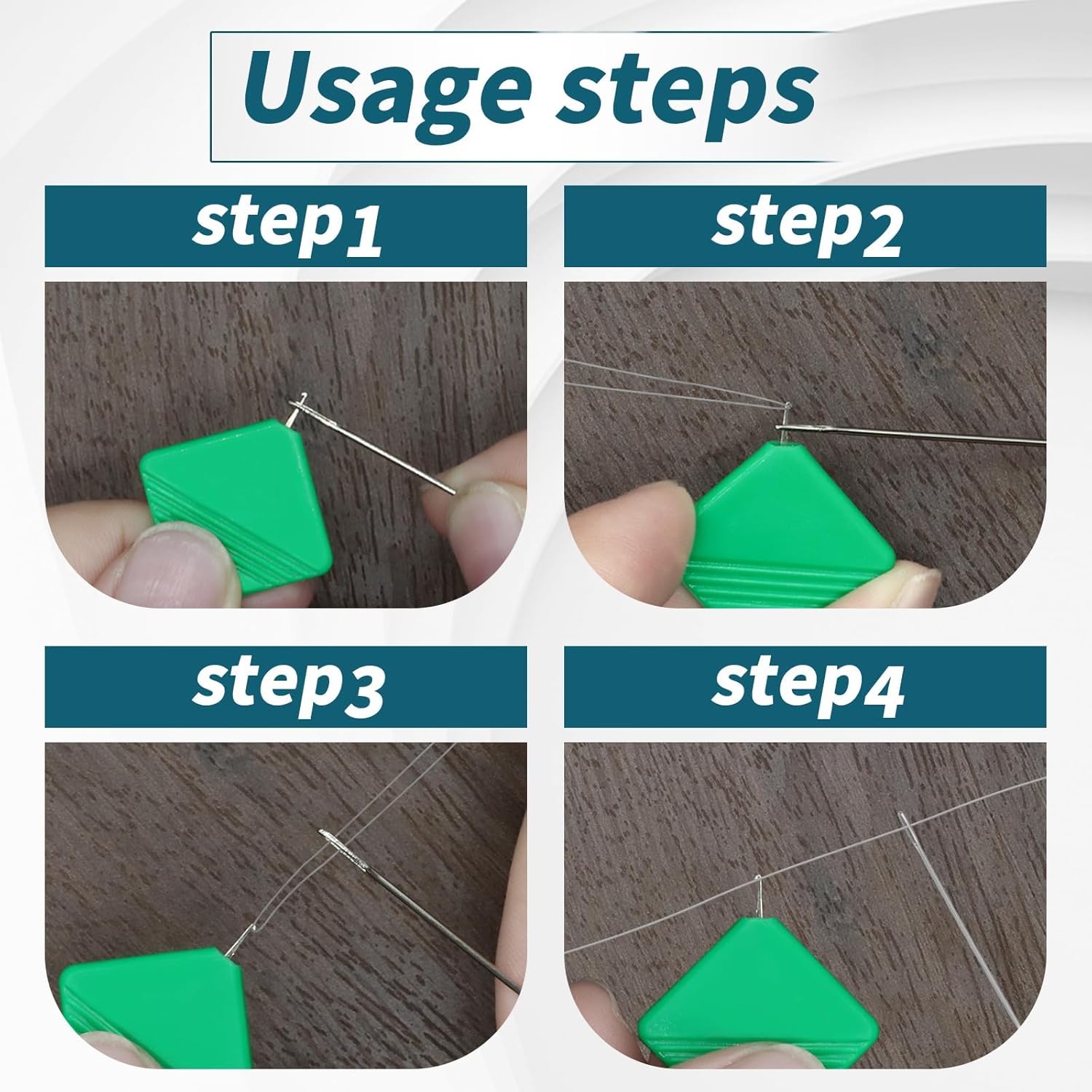 5 Pcs Needle Threaders,Cute Design Squre Sewing Needle Threader for Hand Machine Sewing Plastic Simple Needle Threader Tool for Small Eye Needle Easy Threader for Embroidery,Cross-Stitch,Craft - Image 3