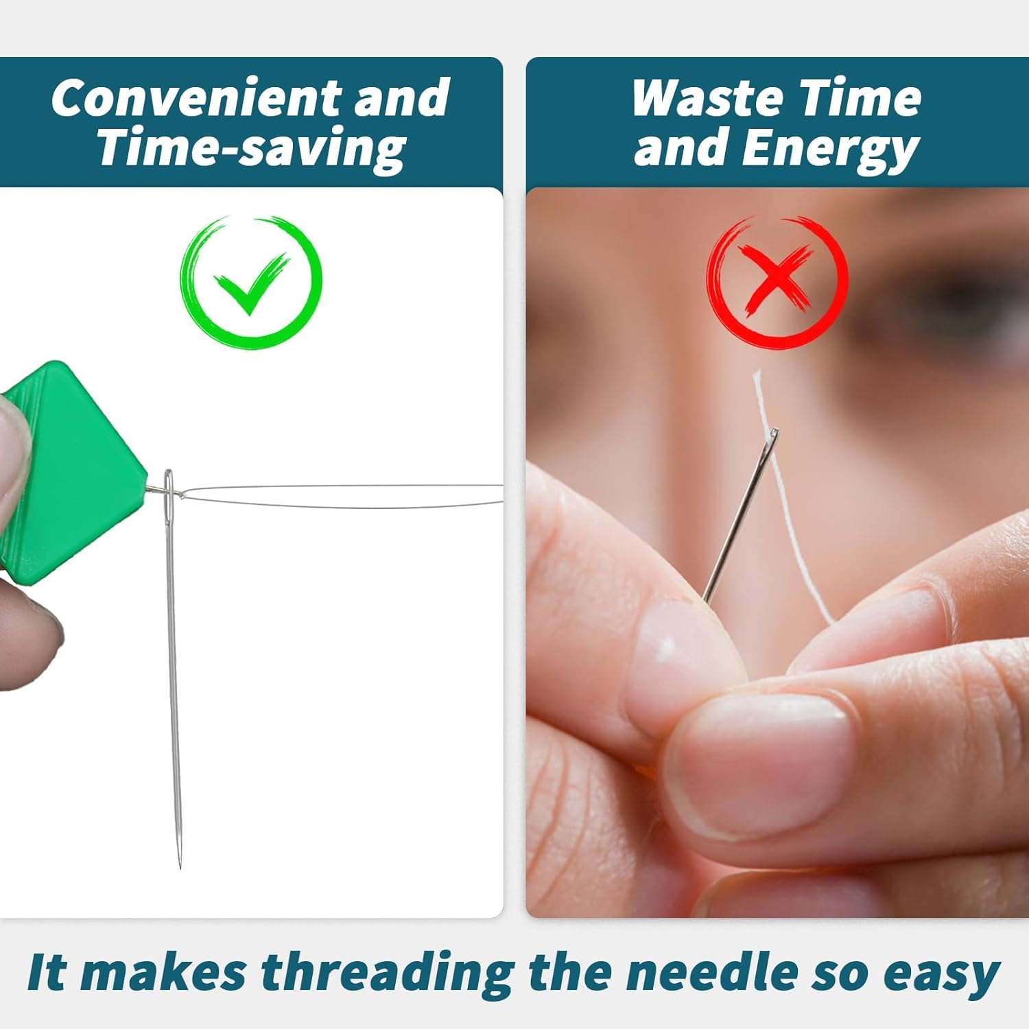 5 Pcs Needle Threaders,Cute Design Squre Sewing Needle Threader for Hand Machine Sewing Plastic Simple Needle Threader Tool for Small Eye Needle Easy Threader for Embroidery,Cross-Stitch,Craft - Image 4