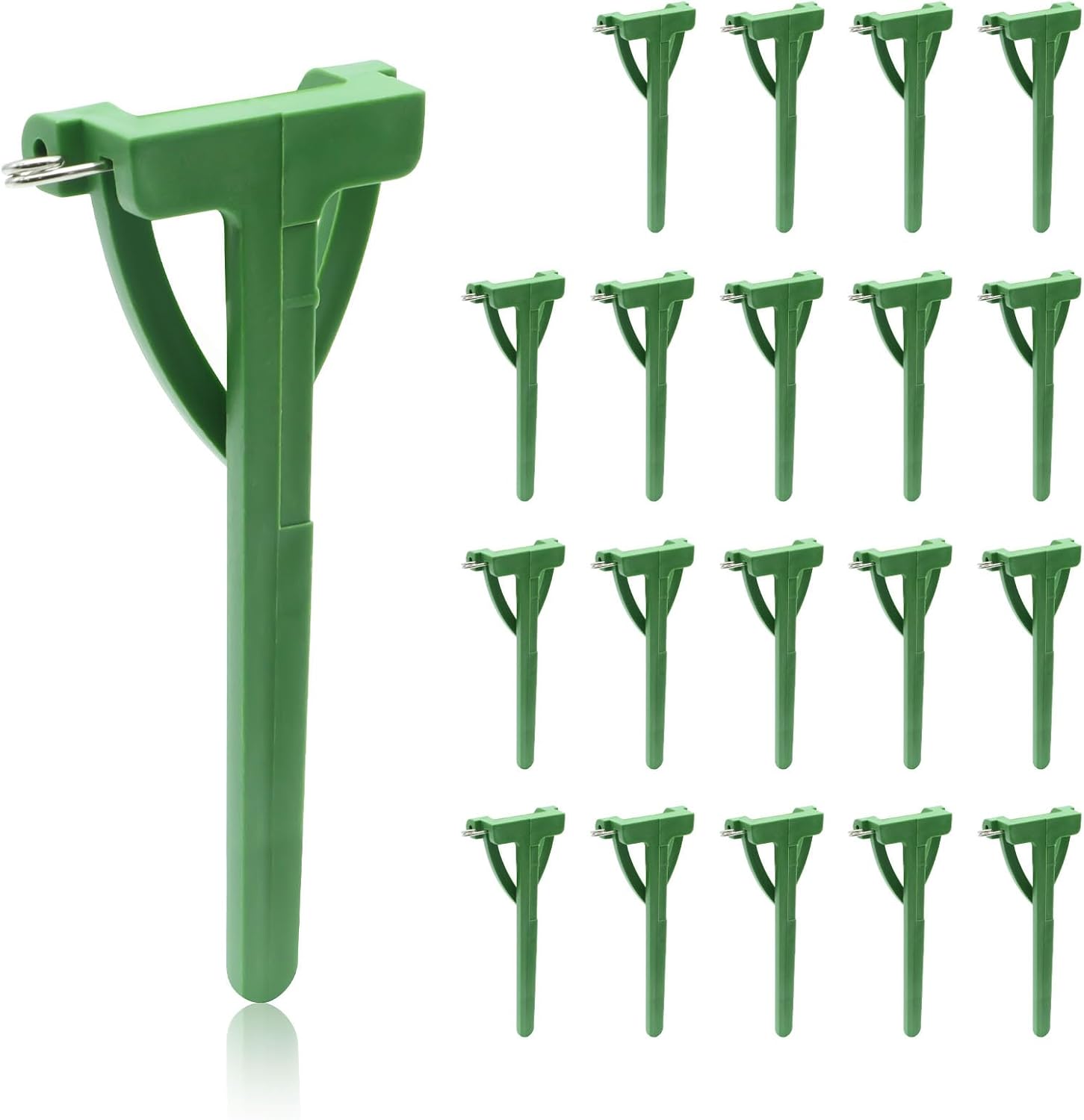 20Pcs Boutonniere Pins,Plastic Corsage Clips T-Shaped Floral Fasteners for Weddings,Proms & Events - Fabric-Safe Wedding Boutonniere Holders for Flowers,Birthday,Festivals(Green) - Image 1