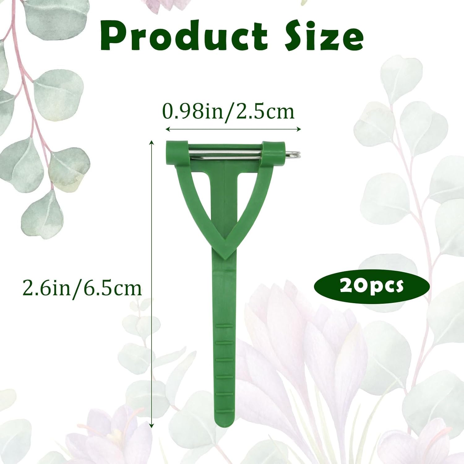 20Pcs Boutonniere Pins,Plastic Corsage Clips T-Shaped Floral Fasteners for Weddings,Proms & Events - Fabric-Safe Wedding Boutonniere Holders for Flowers,Birthday,Festivals(Green) - Image 2