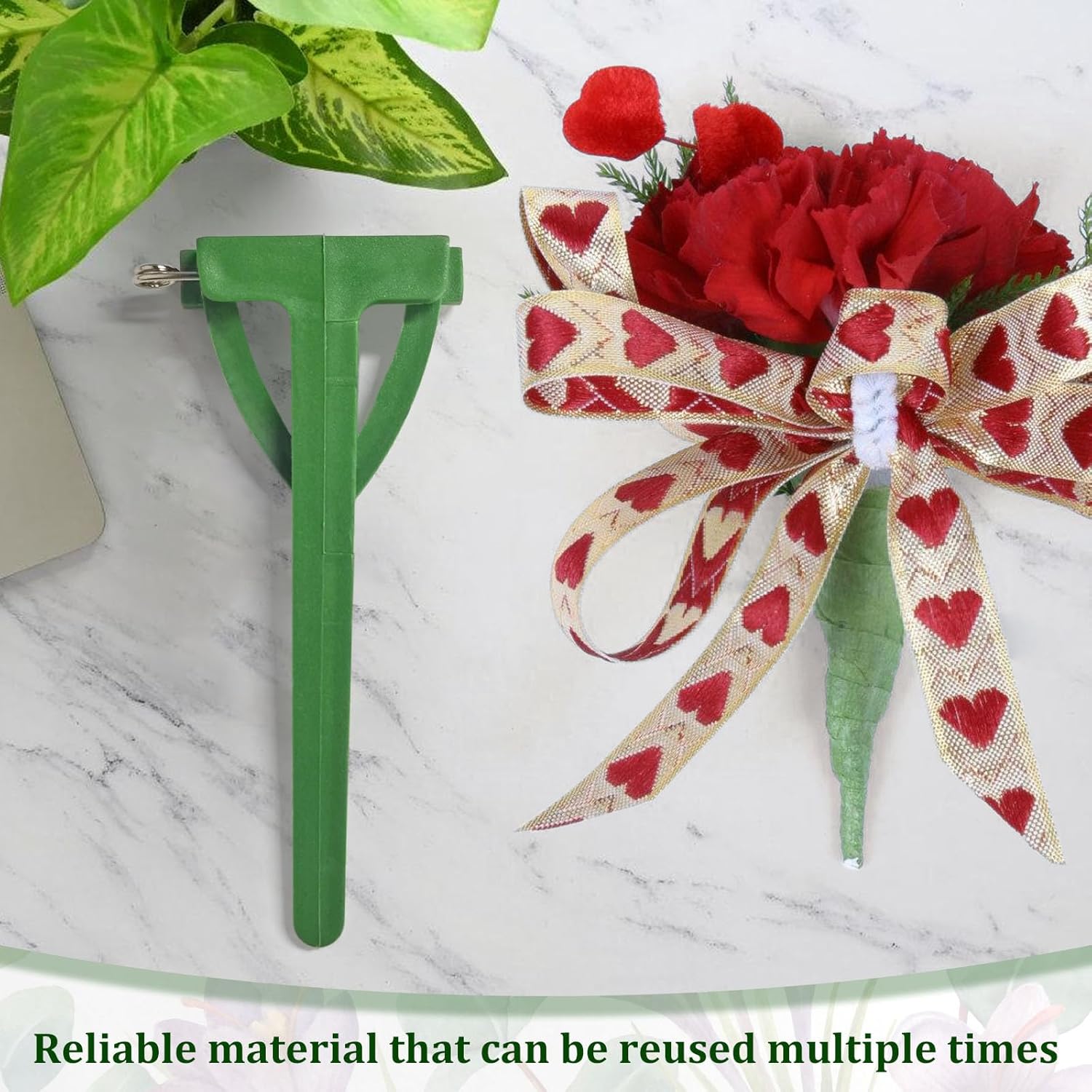 20Pcs Boutonniere Pins,Plastic Corsage Clips T-Shaped Floral Fasteners for Weddings,Proms & Events - Fabric-Safe Wedding Boutonniere Holders for Flowers,Birthday,Festivals(Green) - Image 5