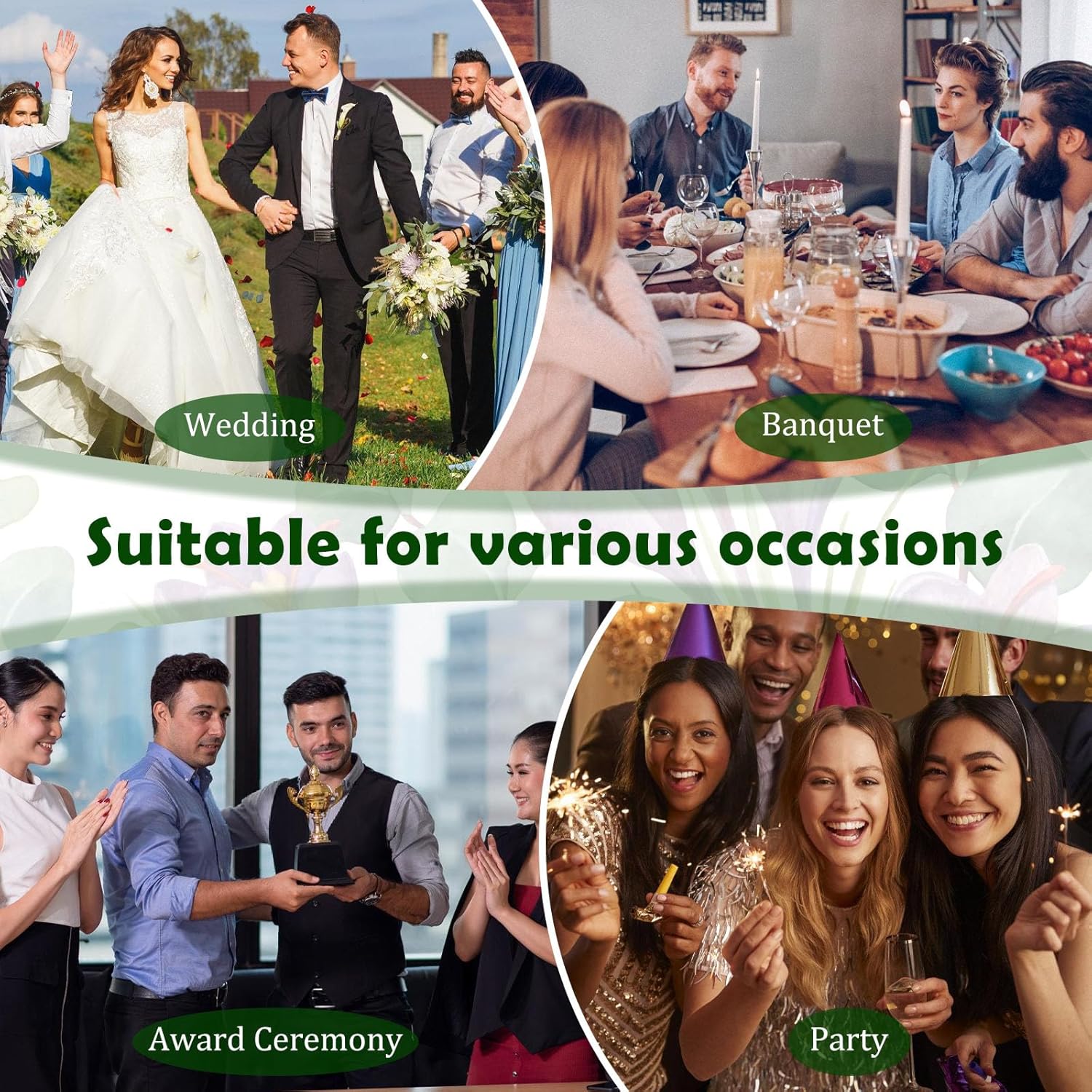 20Pcs Boutonniere Pins,Plastic Corsage Clips T-Shaped Floral Fasteners for Weddings,Proms & Events - Fabric-Safe Wedding Boutonniere Holders for Flowers,Birthday,Festivals(Green) - Image 7