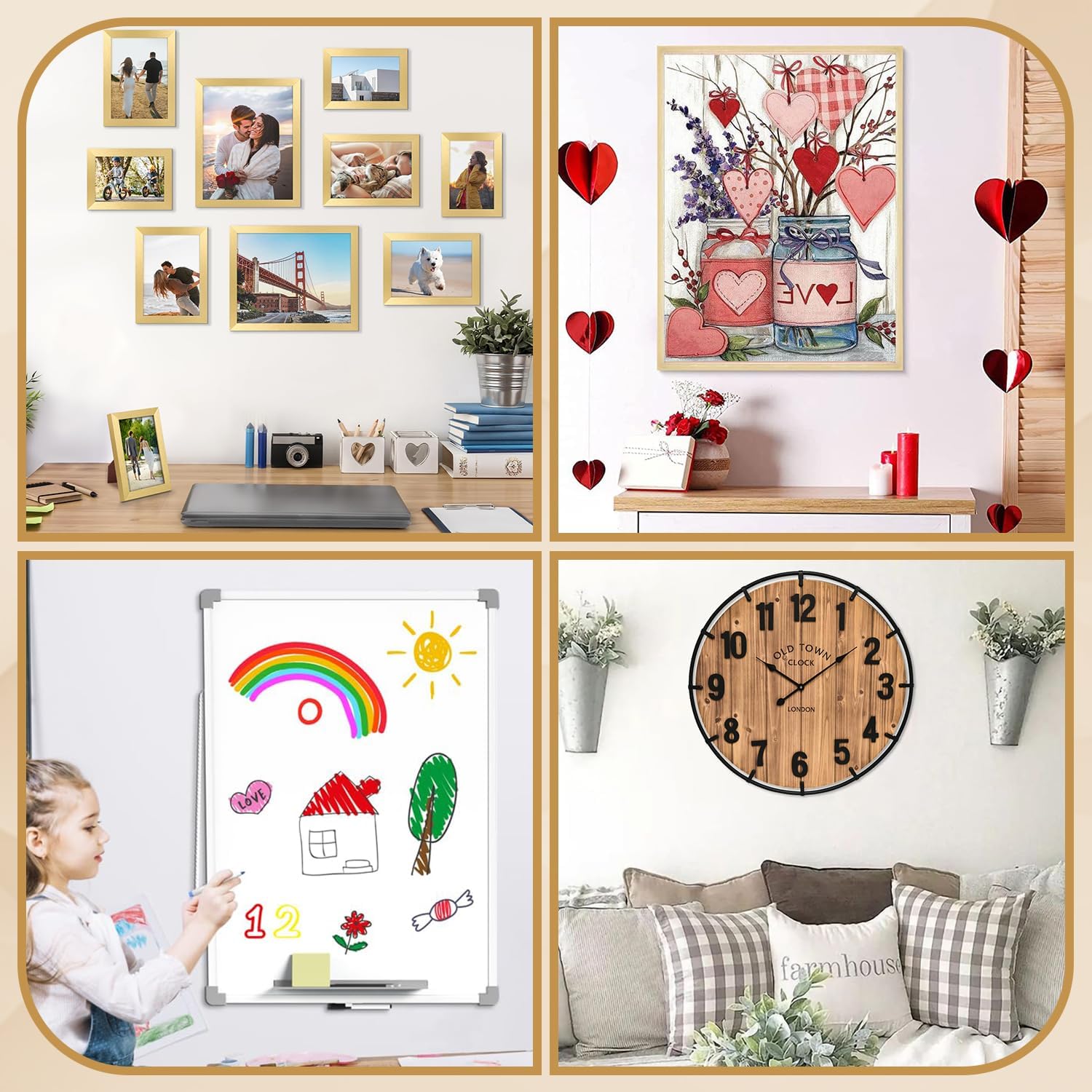 50 Sets Sawtooth Picture Hanger, Picture Frame Hangers with Screws for Photos Canvas Clock Wood Frame Hardware Metal Hook Hanging Artwork Home Decoration (Black) - Image 5