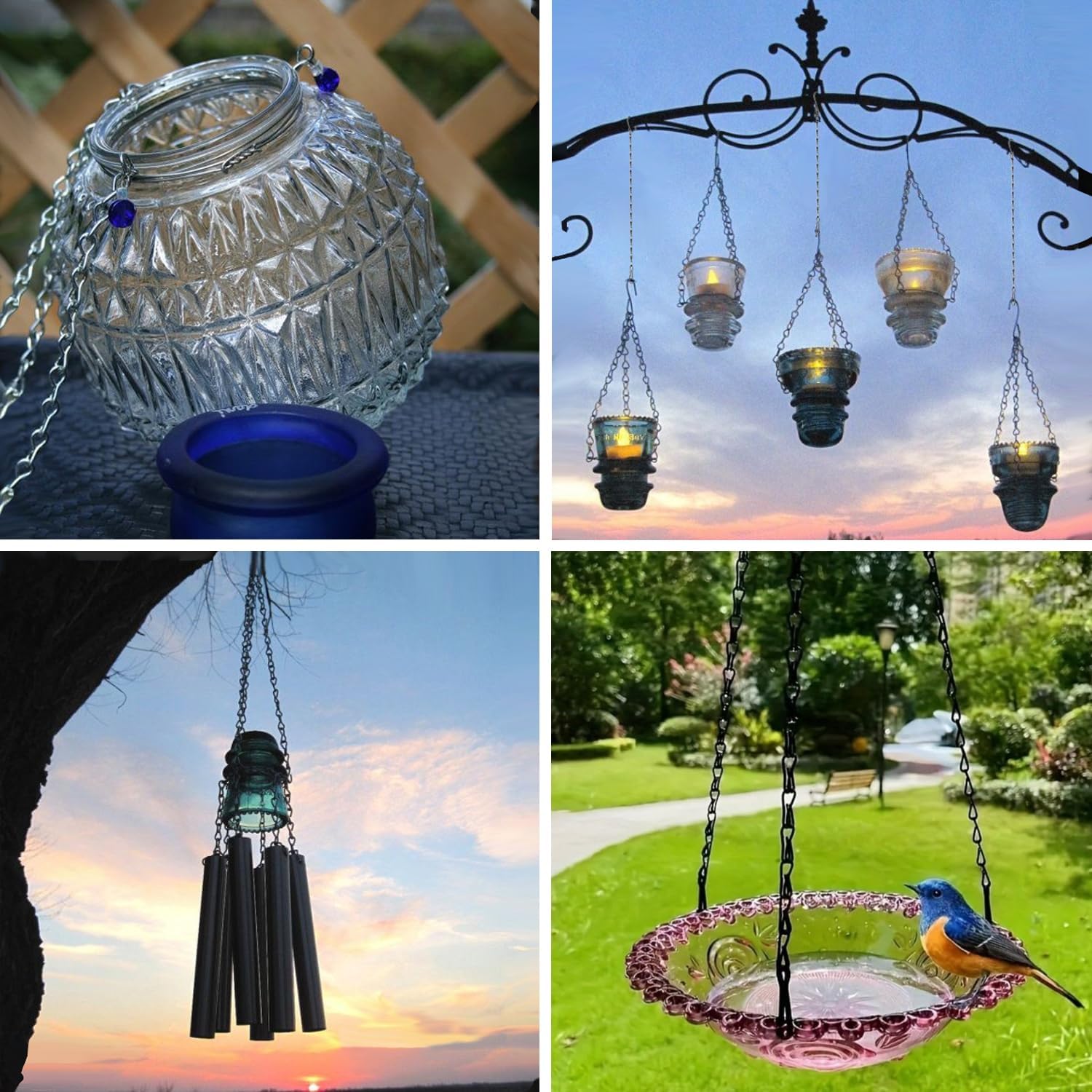 Chain for Hanging Plants, Adjustable Hanging Chain with Hooks, 21 Inch, Black – 10 Pack Heavy Duty for Hanging Bird Feeders,Grow Lights, Potted Plants, Neon Sign, Christmas Wrea - Image 7