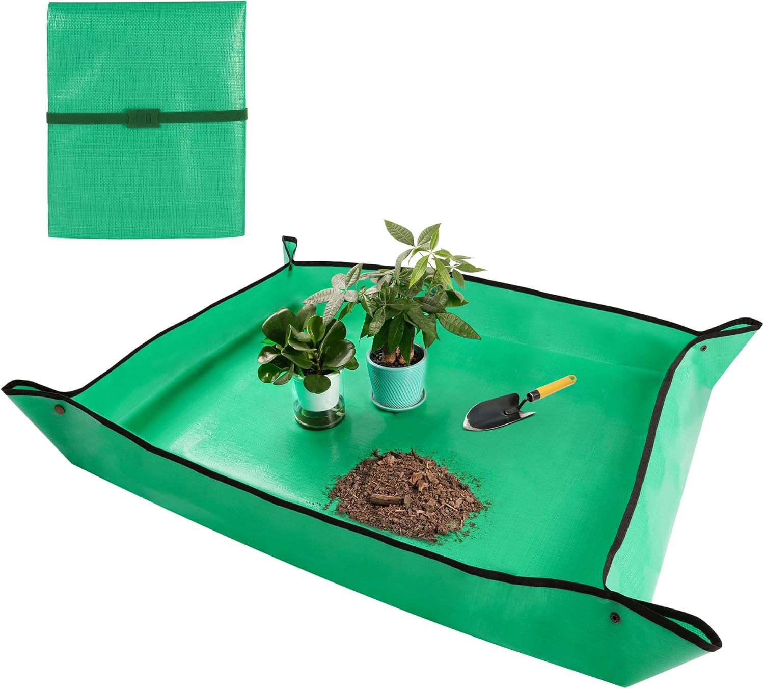 HOOSUN Repotting Mat for Indoor Plants,Portable Foldable Transplanting Potting Soil Tray,39.5
