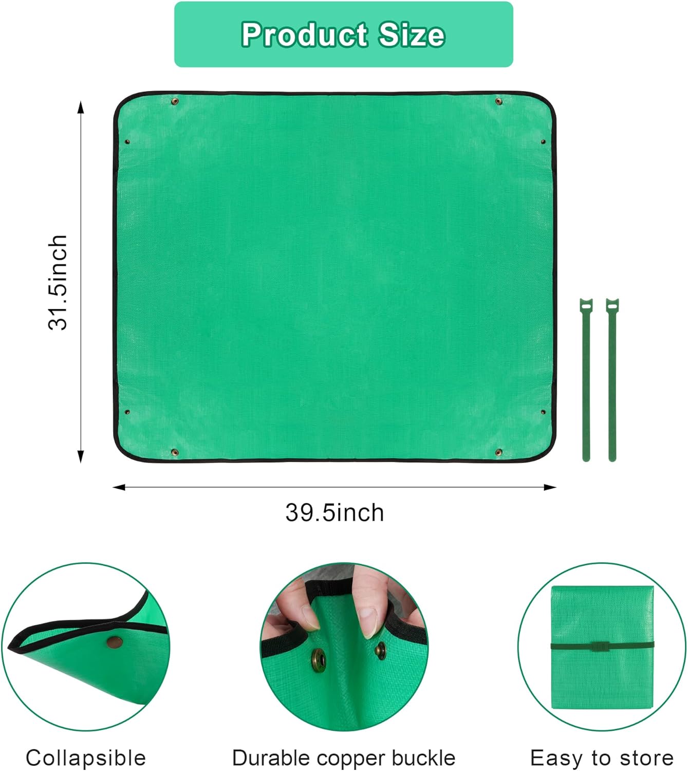 HOOSUN Repotting Mat for Indoor Plants,Portable Foldable Transplanting Potting Soil Tray,39.5