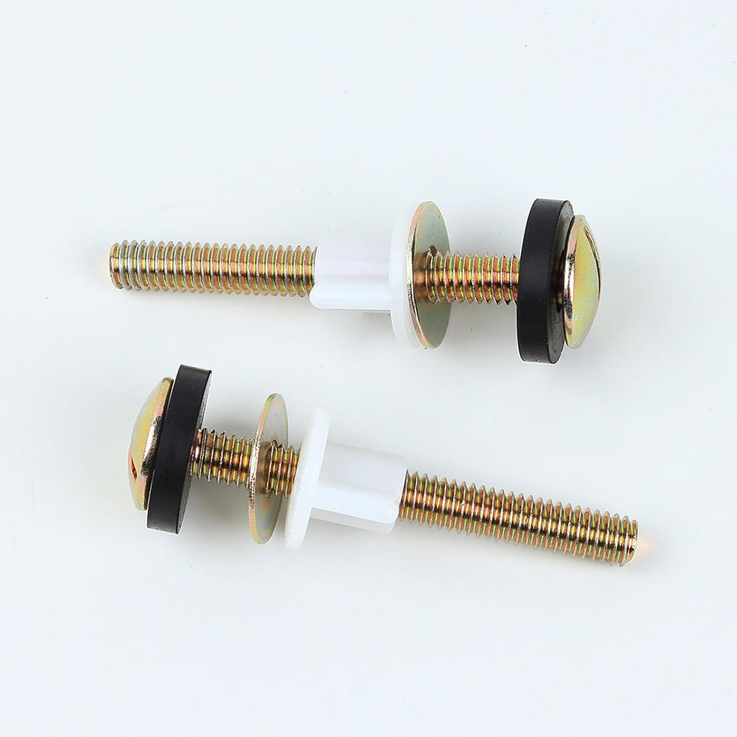 2 PCS Toilet Seat Screws Replacement Kit, Heavy Duty Toilet Seat Fastener with Plastic Nut and Metal and Rubber Washers, Universal Toilet Seat Bolt and Screw Set for Top Mount Toilet Seat Hinge - Image 5
