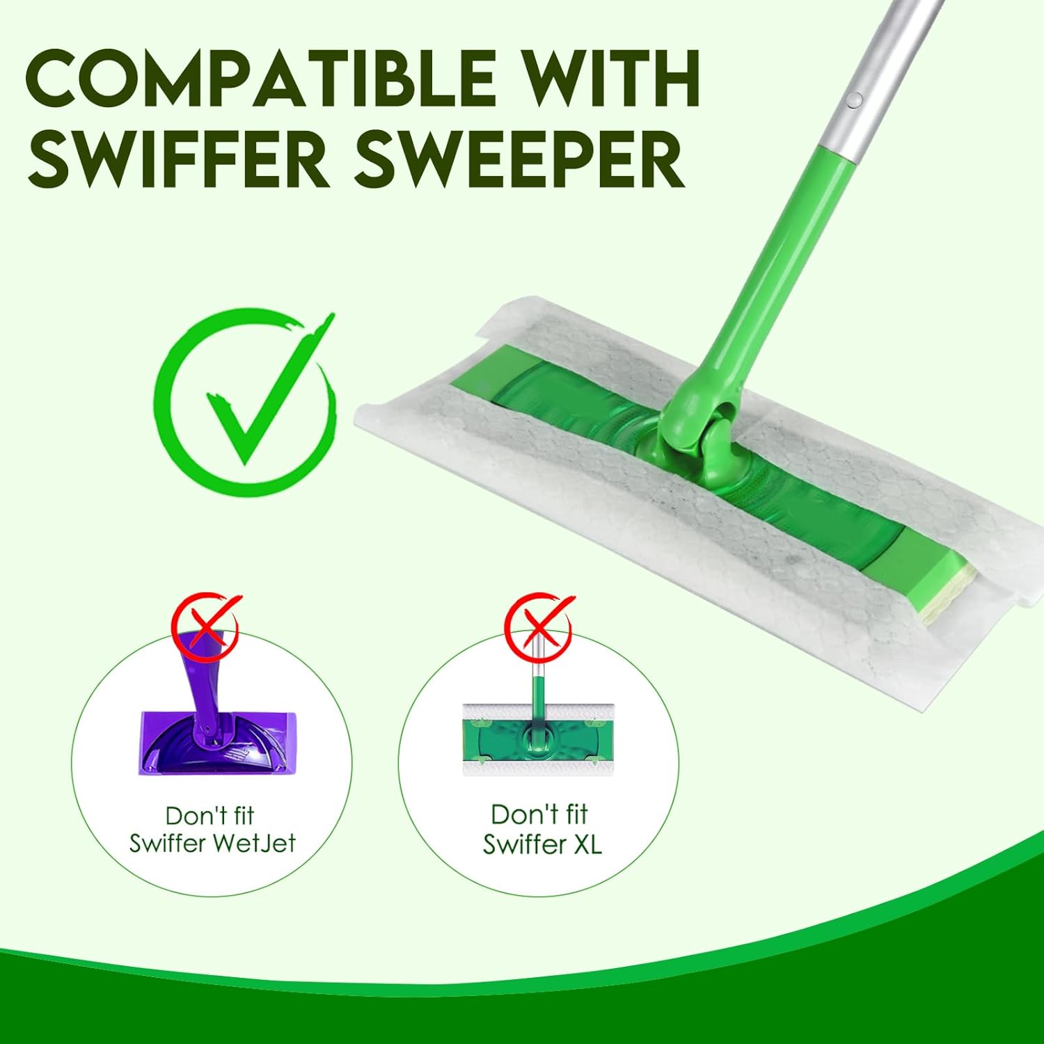 Dry Sweeping Cloths for Swiffer Sweeper Mop - 50 Count Disposable Dry Mop Refills Pad for Floor Mopping & Cleaning - Hardwood Floor Mop Cleaner Cloth Refill, Unscented (Mop is not Included) - Image 4