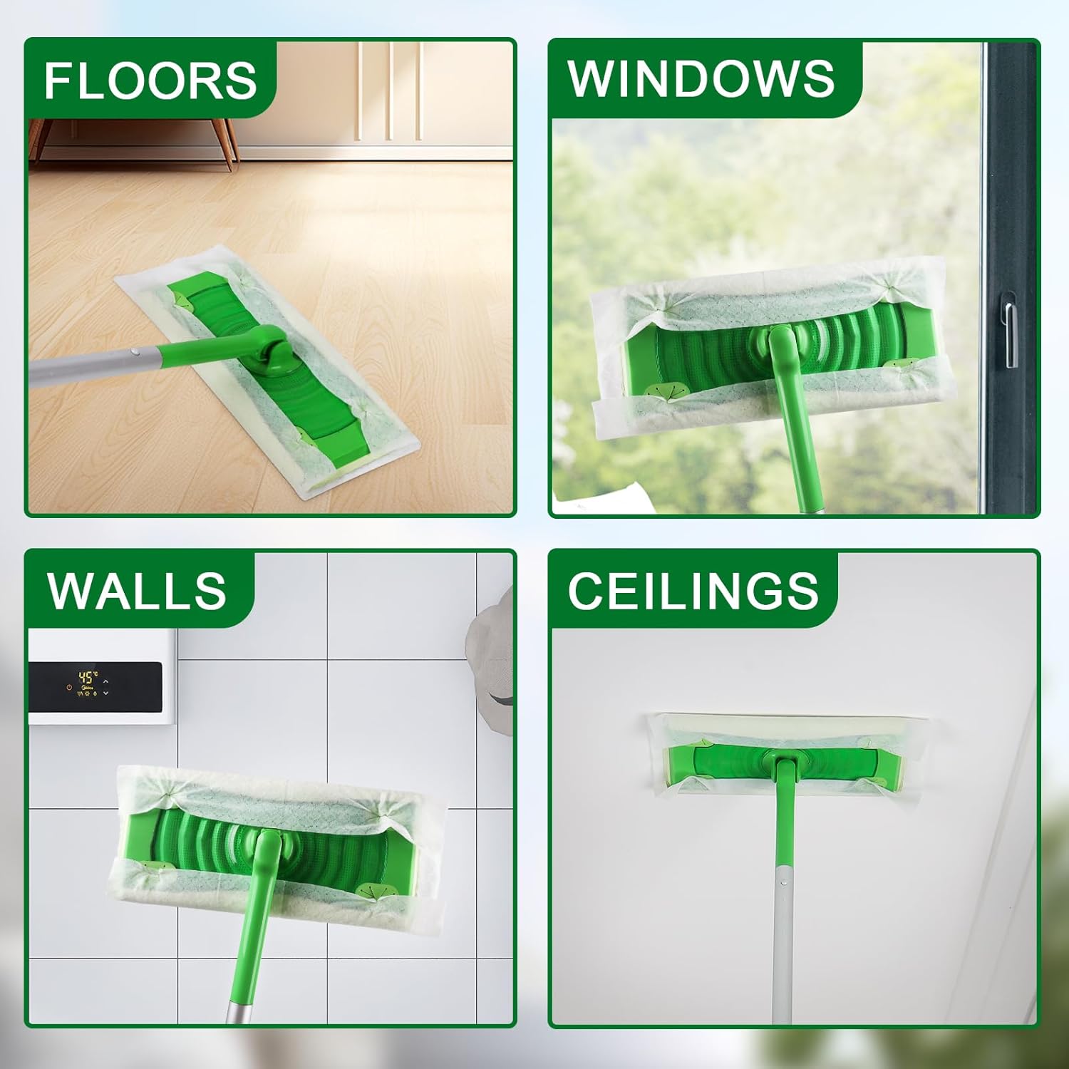 Dry Sweeping Cloths for Swiffer Sweeper Mop - 50 Count Disposable Dry Mop Refills Pad for Floor Mopping & Cleaning - Hardwood Floor Mop Cleaner Cloth Refill, Unscented (Mop is not Included) - Image 6