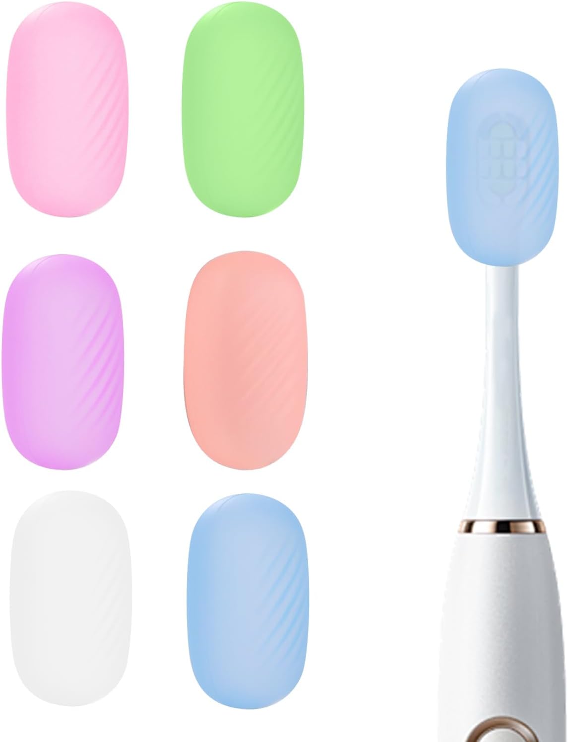 6 Pcs Toothbrush Covers Toothbrush Covers Caps，Replaceable Electric Toothbrush Head Cover Silicone Toothbrush Protector Cap for Household Travel, Bathroom, Gym，Camping - Image 1