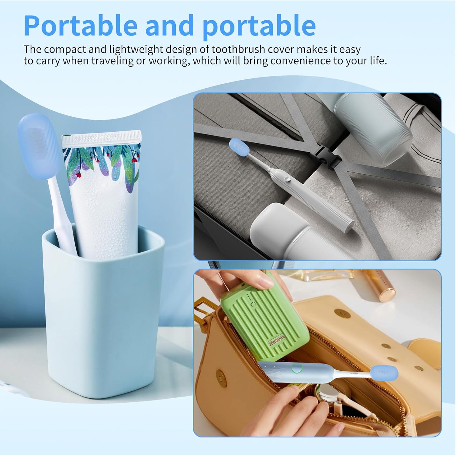 6 Pcs Toothbrush Covers Toothbrush Covers Caps，Replaceable Electric Toothbrush Head Cover Silicone Toothbrush Protector Cap for Household Travel, Bathroom, Gym，Camping - Image 6