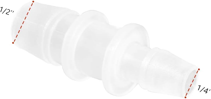 Plastic Hose Barb Reducer Pipe Fittings, 1/2