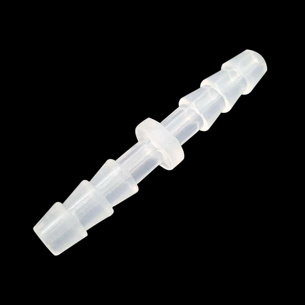 Plastic 3/16” hose ID Barb pipe connectors Joint Splicer Mender Adapter Union Boat Water Air Aquarium O2 Fuel (pack of 6) - Image 2