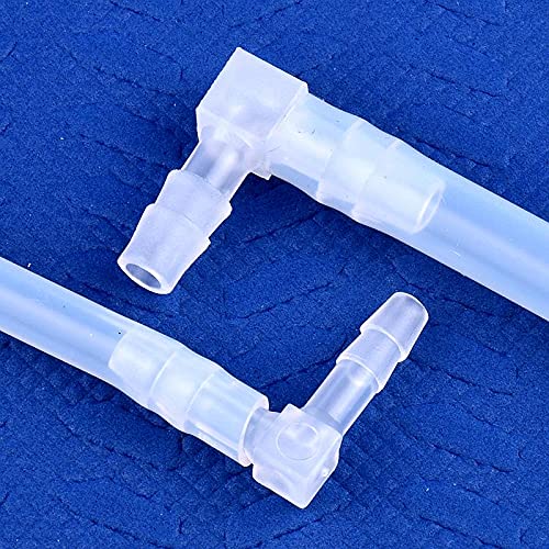 Plastic 1/4” Hose ID 90 Degree Elbow Barb Fitting, 6 Pcs Equal Barbed Joint Splicer Mender Adapter Union Adapter for Boat Aquarium - Image 4