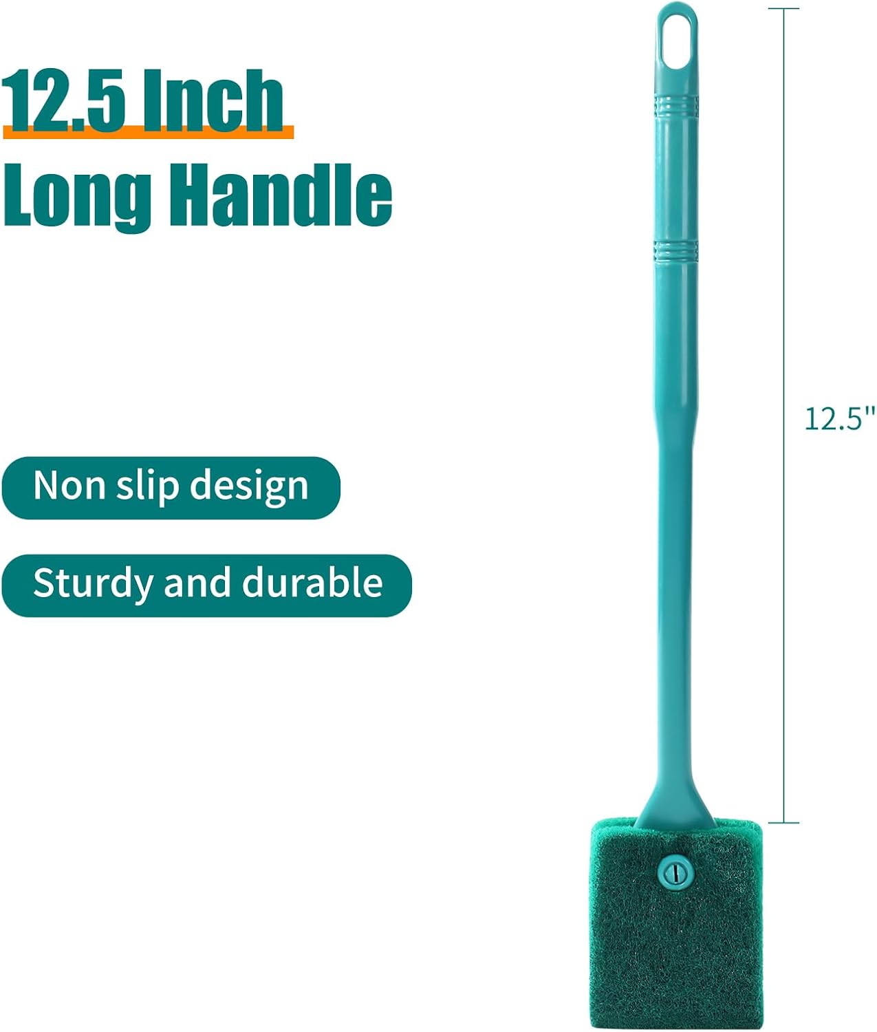 Fish Tank Cleaning Tools, Aquarium Double Sided Sponge Brh, Algae Scraper Cleaner with Long Handle - Image 2