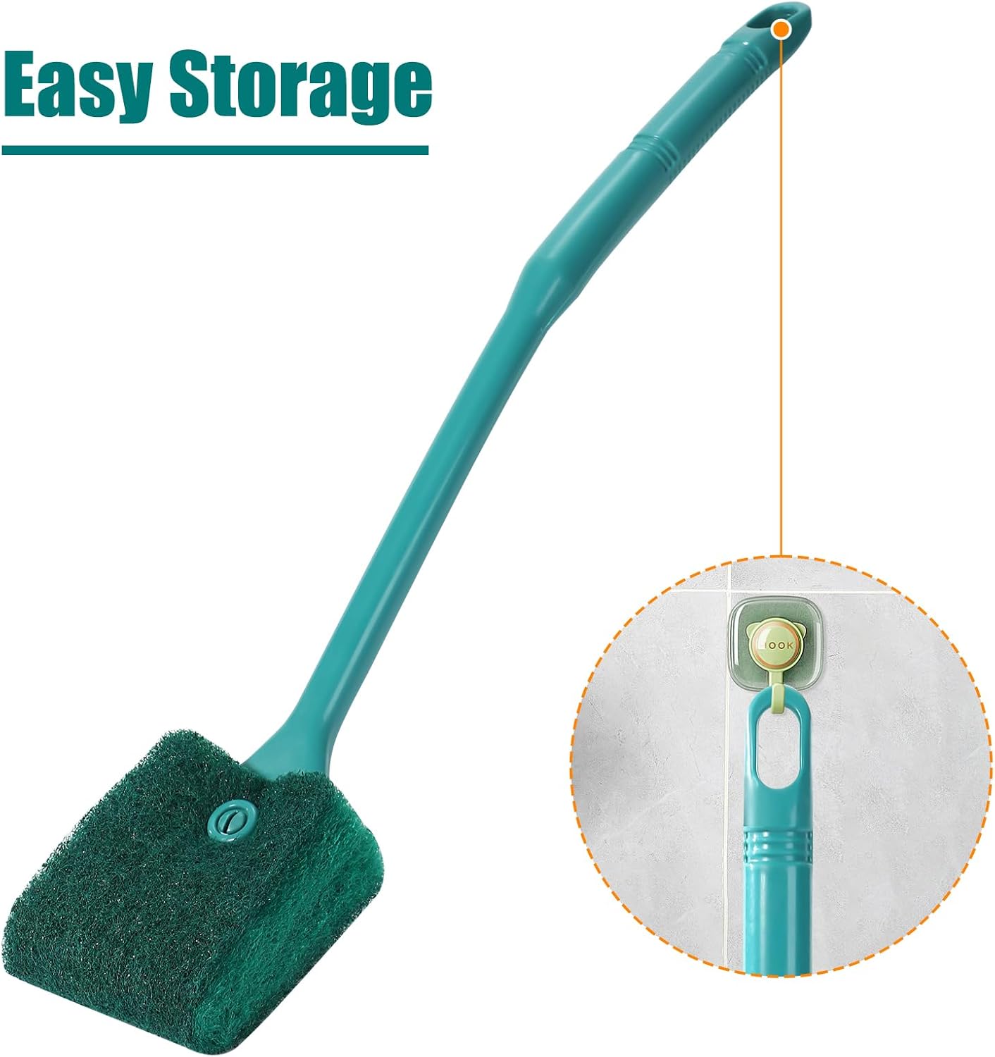 Fish Tank Cleaning Tools, Aquarium Double Sided Sponge Brh, Algae Scraper Cleaner with Long Handle - Image 3