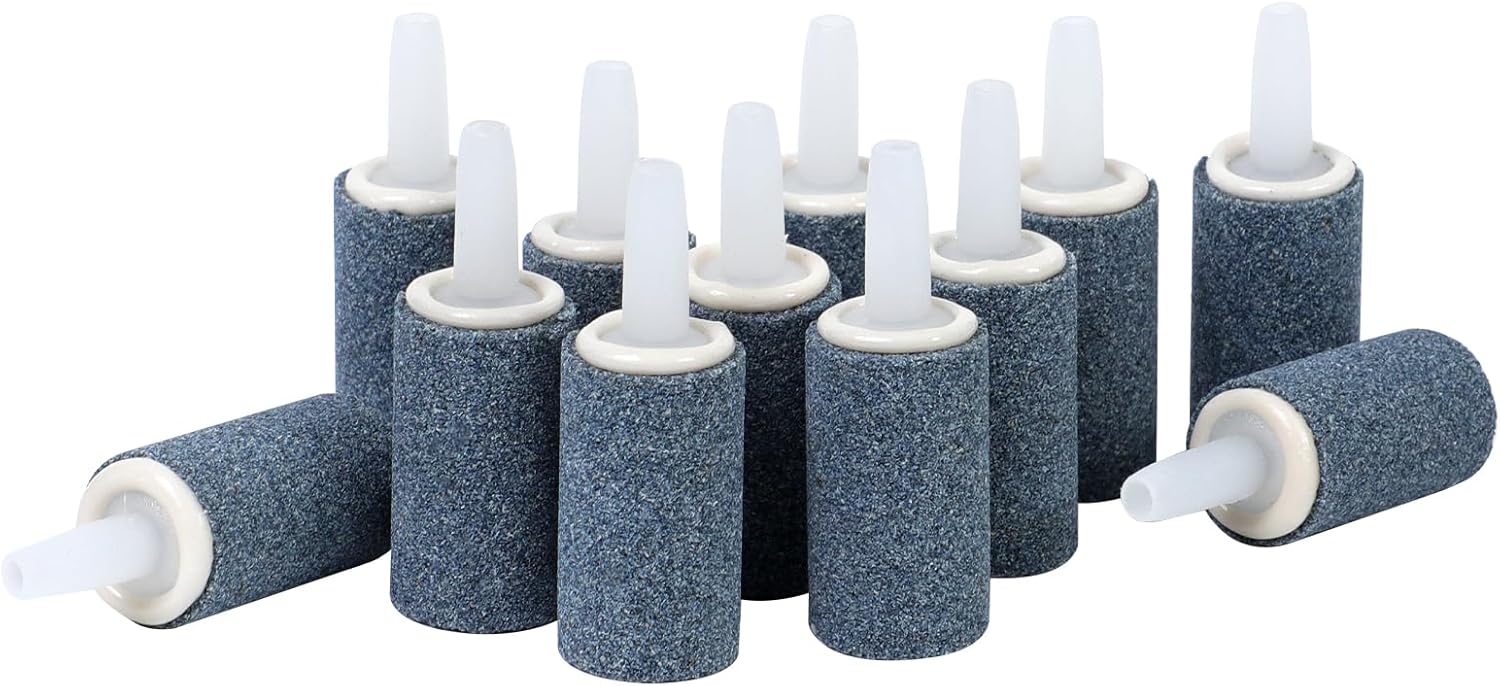 Aquarium Air Stones 1 inch 12 Pack, Bubble Stone, Aerator Bubble Differ, Air Pump Accessories for Aquariums, Fish Tanks, and Hydroponics - Image 1