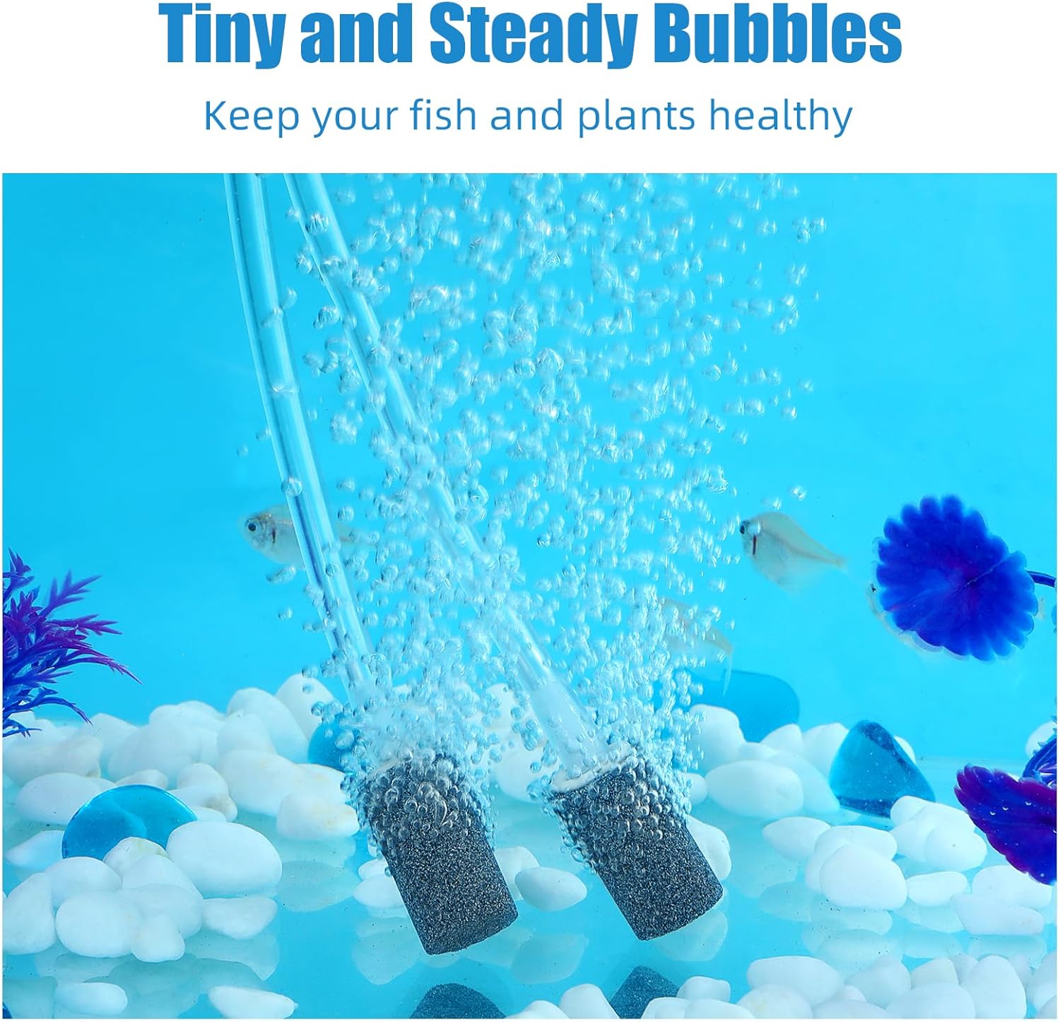 Aquarium Air Stones 1 inch 12 Pack, Bubble Stone, Aerator Bubble Differ, Air Pump Accessories for Aquariums, Fish Tanks, and Hydroponics - Image 3