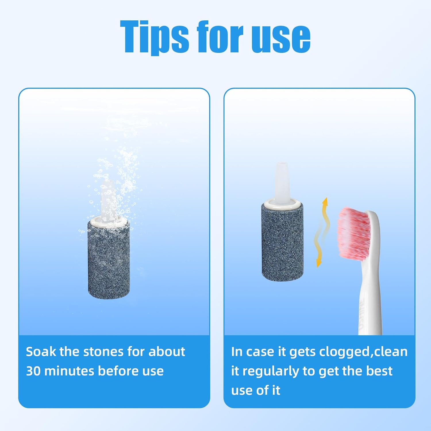 Aquarium Air Stones 1 inch 12 Pack, Bubble Stone, Aerator Bubble Differ, Air Pump Accessories for Aquariums, Fish Tanks, and Hydroponics - Image 5