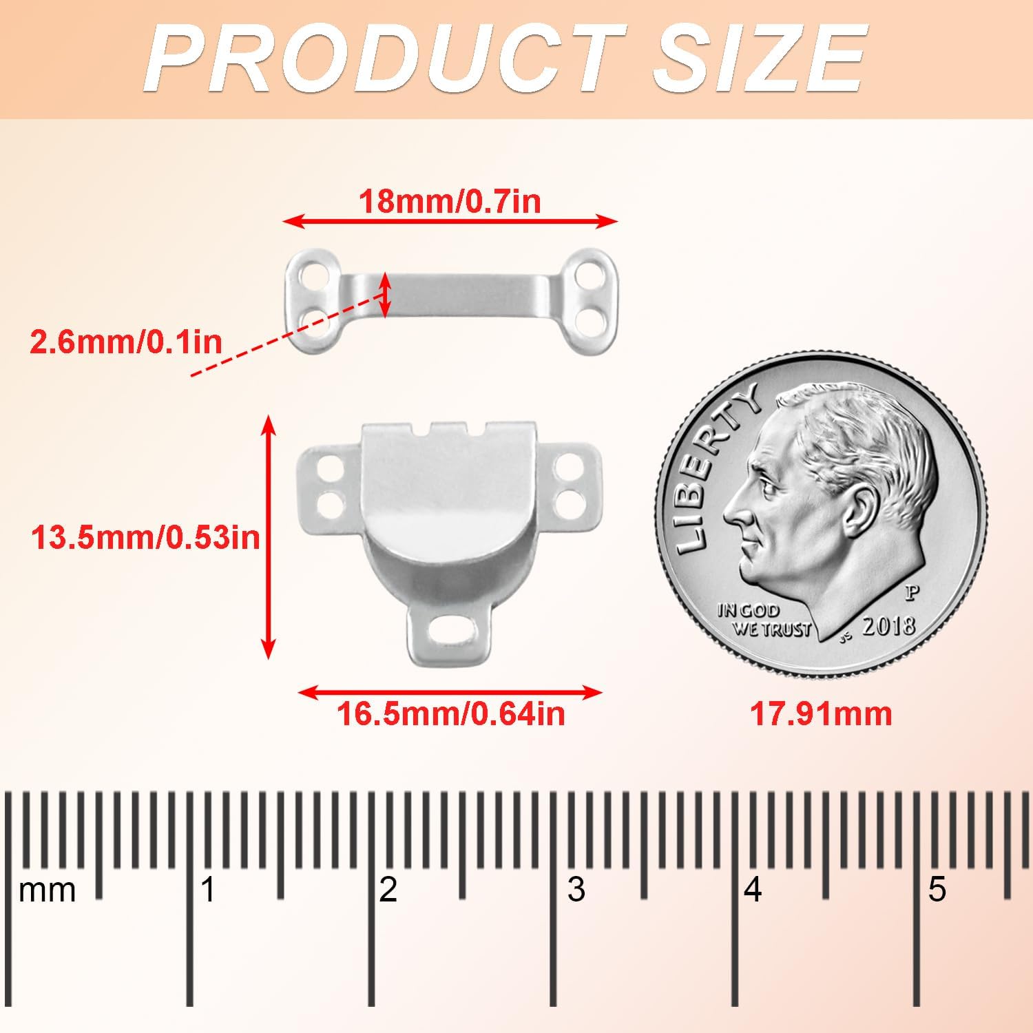 25Set Sewing Hook and Eye Closures for Clothing Sewing Clasps and Fasteners, Hook and Eye Closure for Pant Waist,Bra,Jeans and Others Sewing DIY Craft - Image 2