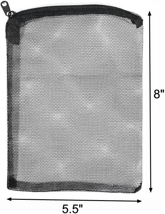 10pcs Aquarium Filter Media Bags, Fish Tank Coarse Mesh Bags with Plastic Zipper for Activated Carbon(5.5