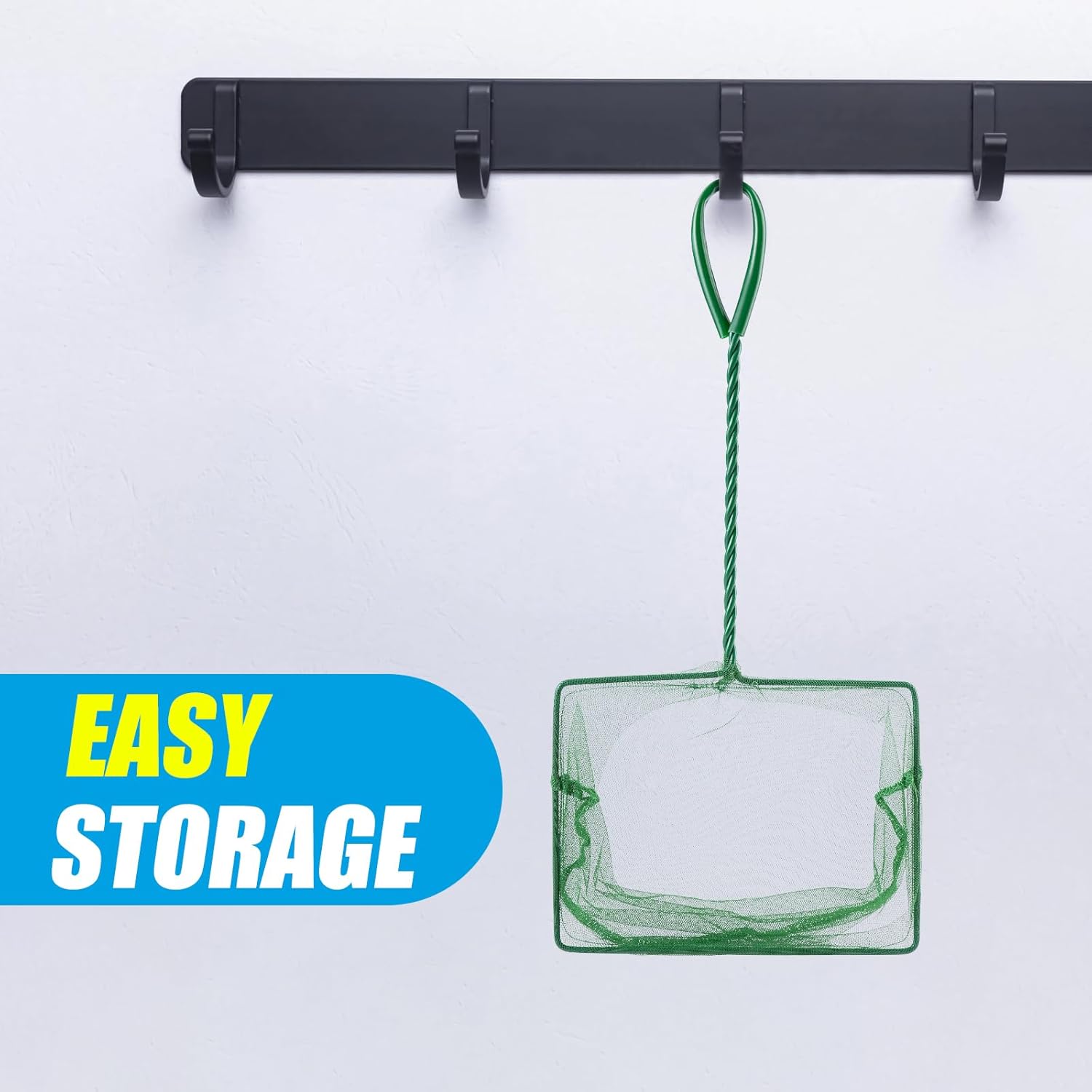 8 Inch Aquarium Fish Net, Wastes Skimming Cleaning Tool with Firm Handle for Fish Tanks Small Ponds - Image 4