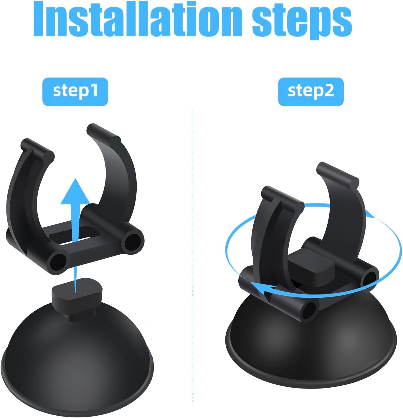 12 Pack Aquarium Suction Cups with Clip Black,for 1