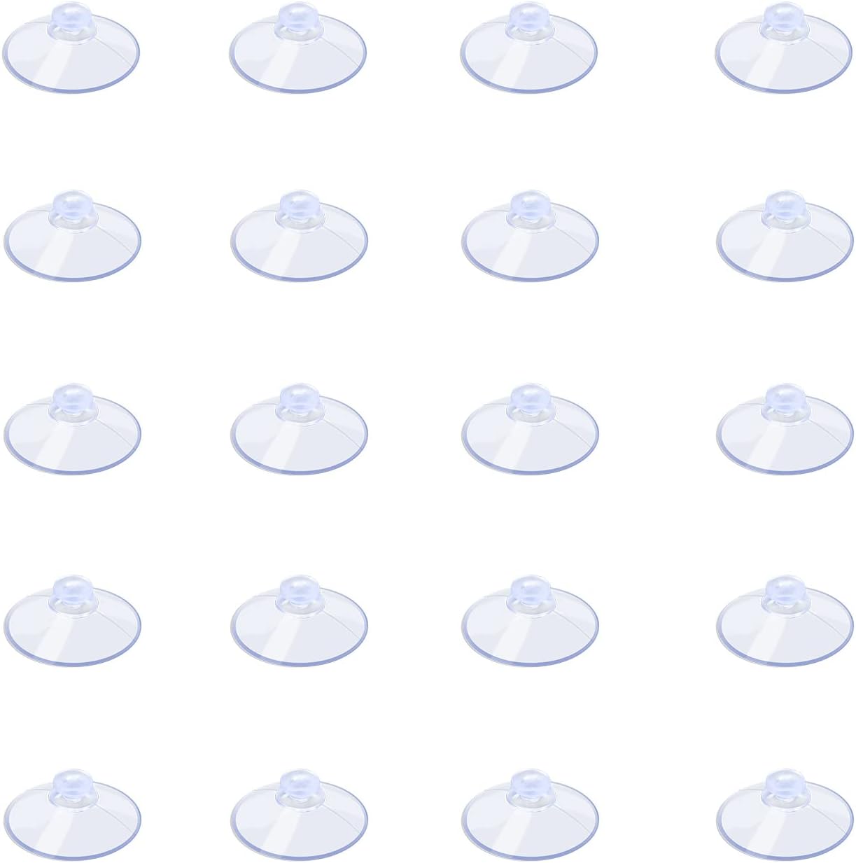 20 Packs Suction Cups 0.8 Inch Clear Sucker Pads Without Hook for Glass Home Organization Decoration - Image 1