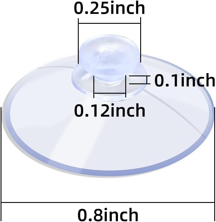 20 Packs Suction Cups 0.8 Inch Clear Sucker Pads Without Hook for Glass Home Organization Decoration - Image 2