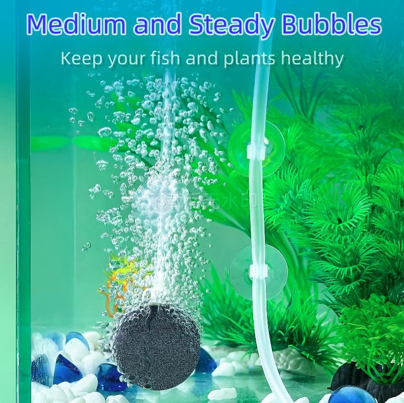 Air Stone Disc, 4 Packs, Aerator Bubble Differ, Air Pump Accessories for Hydroponics, Aquarium Fish Tank, Ponds, DWC Reservoirs and Circulation System (1.5 inch) - Image 2