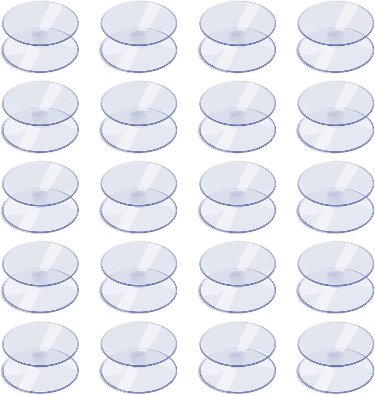 20 Pack 0.8 Inch Double Sided Suction Cups for Glass Table Top Home Organization - Image 1