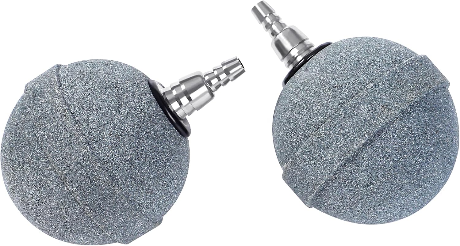 Pond Air Stone 2 Inch, Long Lasting Aerator Oxygen Differ, Air Pump Accessories for Aquarium, Fish Tank, Hydroponics, Ponds and DWC Reservoirs 2 Pack - Image 1